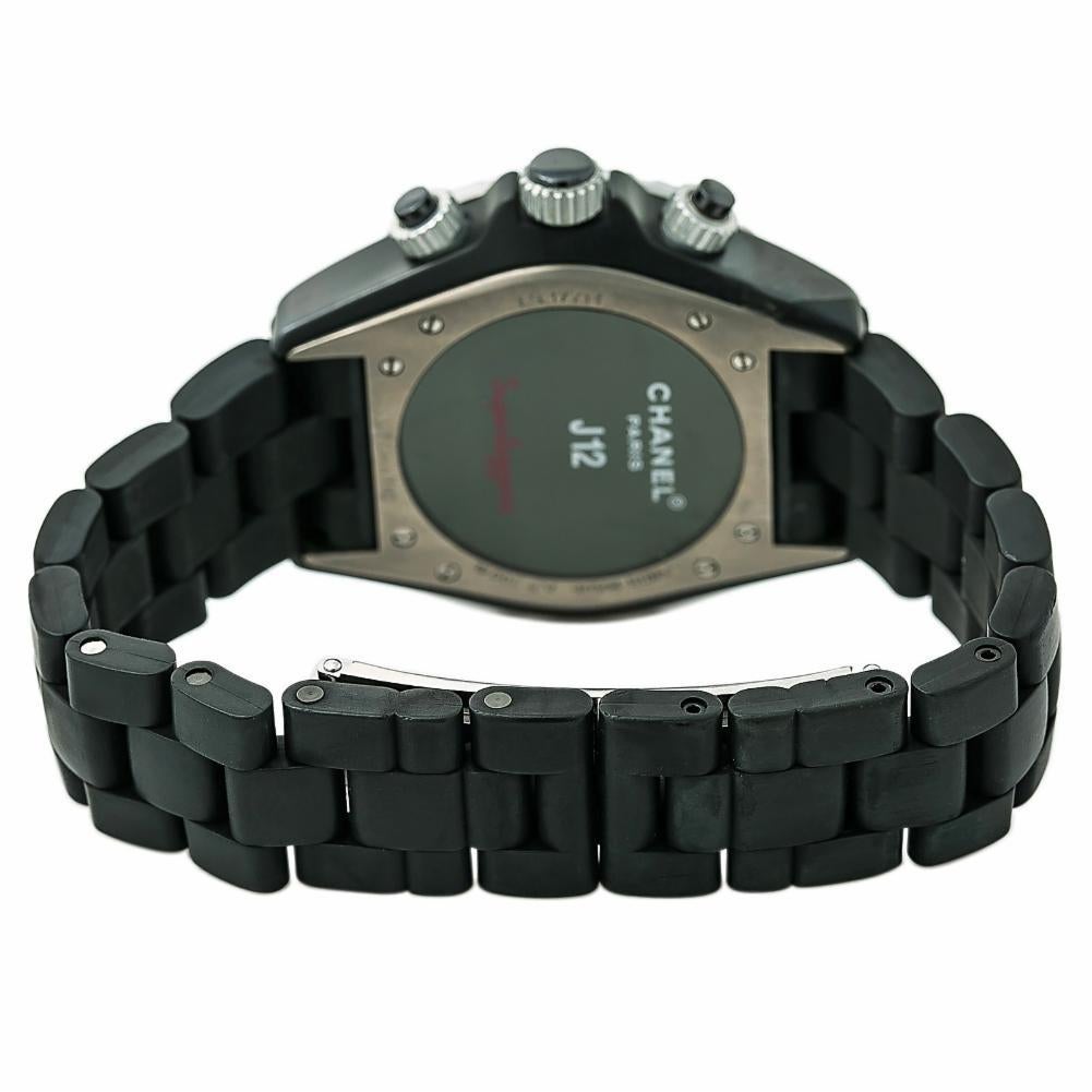 Contemporary Chanel J12 Superleggera Men’s Automatic Watch Silver Dial Chronograph For Sale