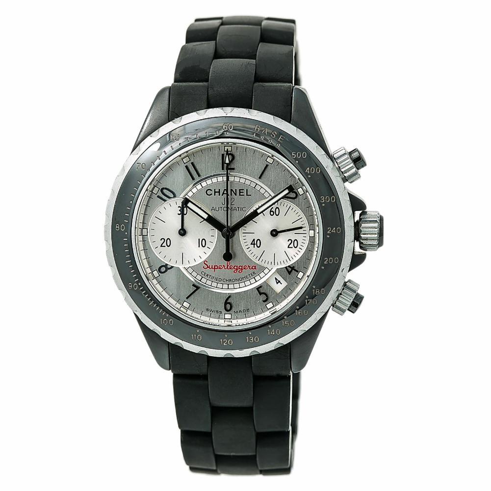 Chanel J12 Superleggera Men�’s Automatic Watch Silver Dial Chronograph For Sale