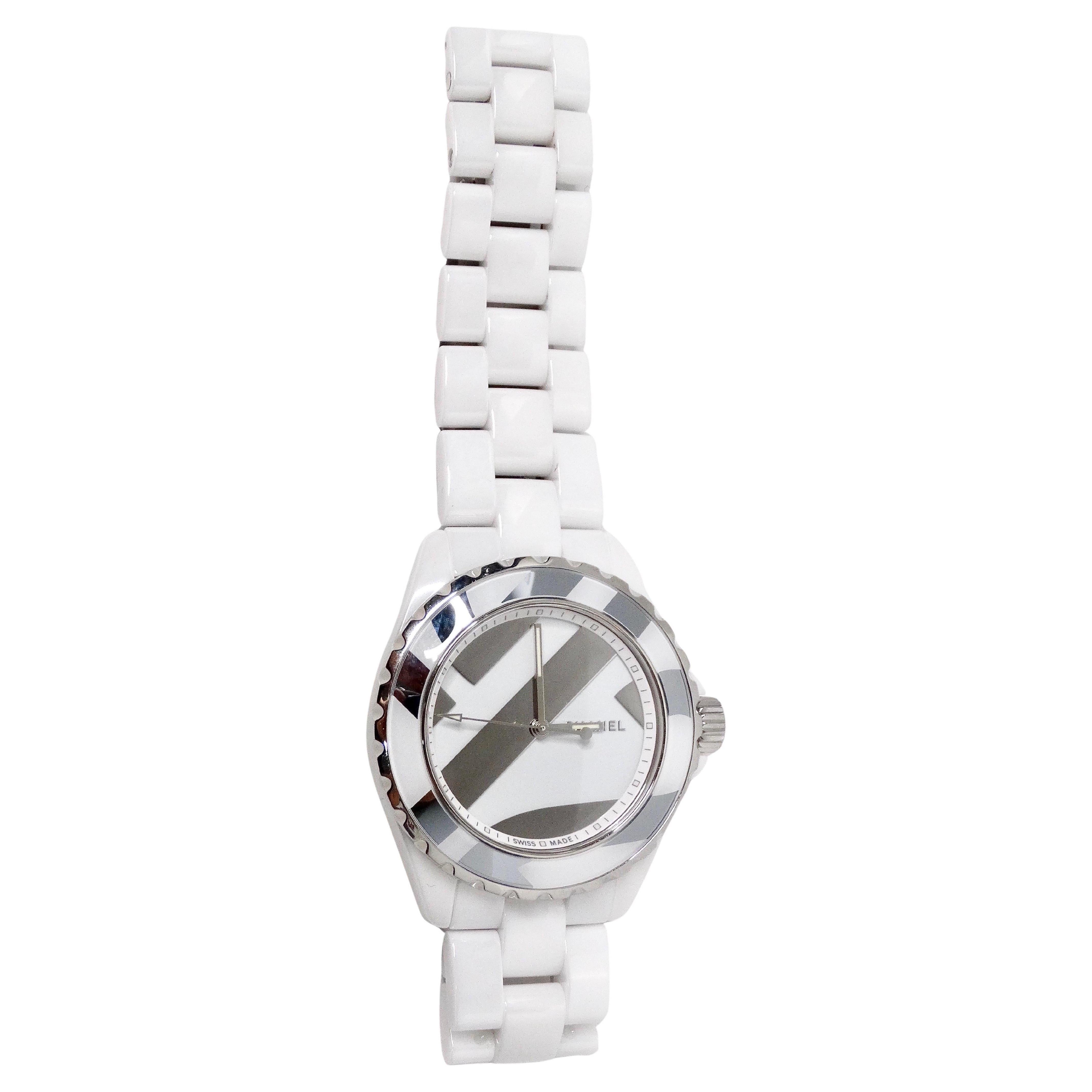 Chanel J12 Untitled Limited Edition White Automatic 38mm Wrist Watch In Good Condition For Sale In Scottsdale, AZ