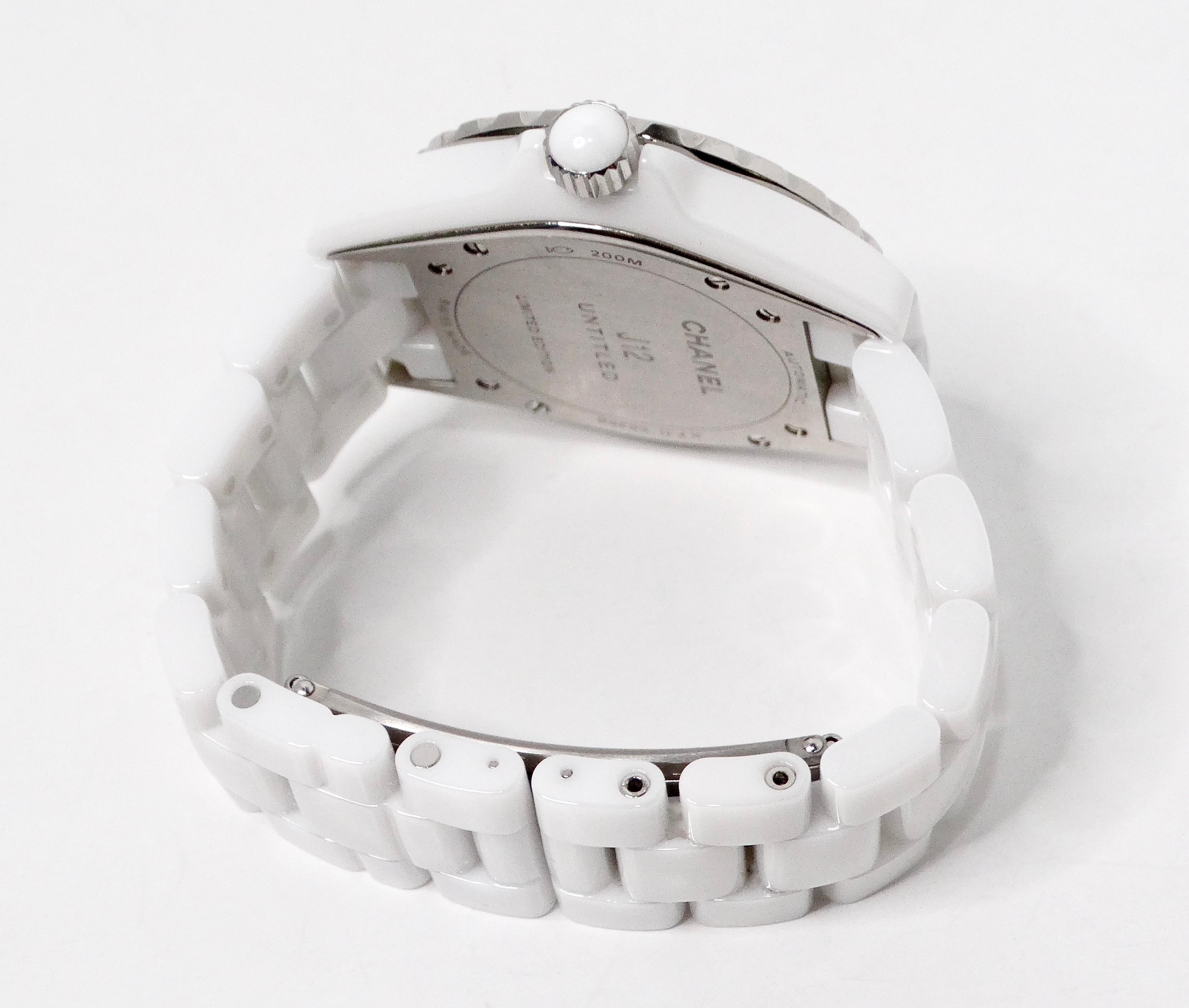 Chanel J12 Untitled Limited Edition White Automatic 38mm Wrist Watch For Sale 1