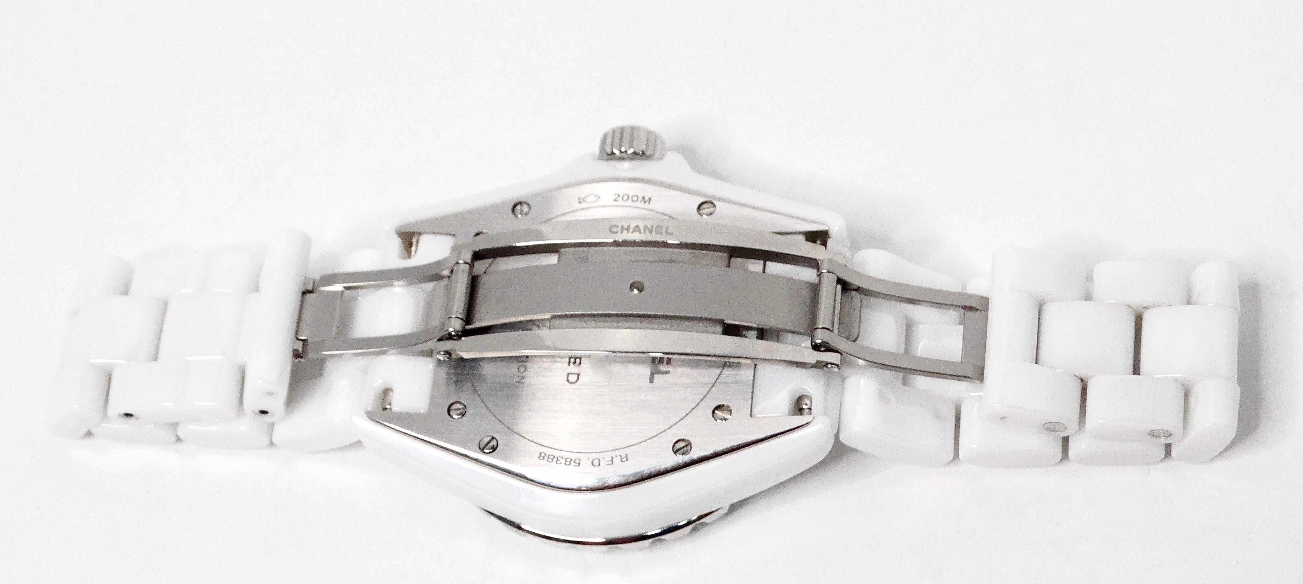 Chanel J12 Untitled Limited Edition White Automatic 38mm Wrist Watch For Sale 3