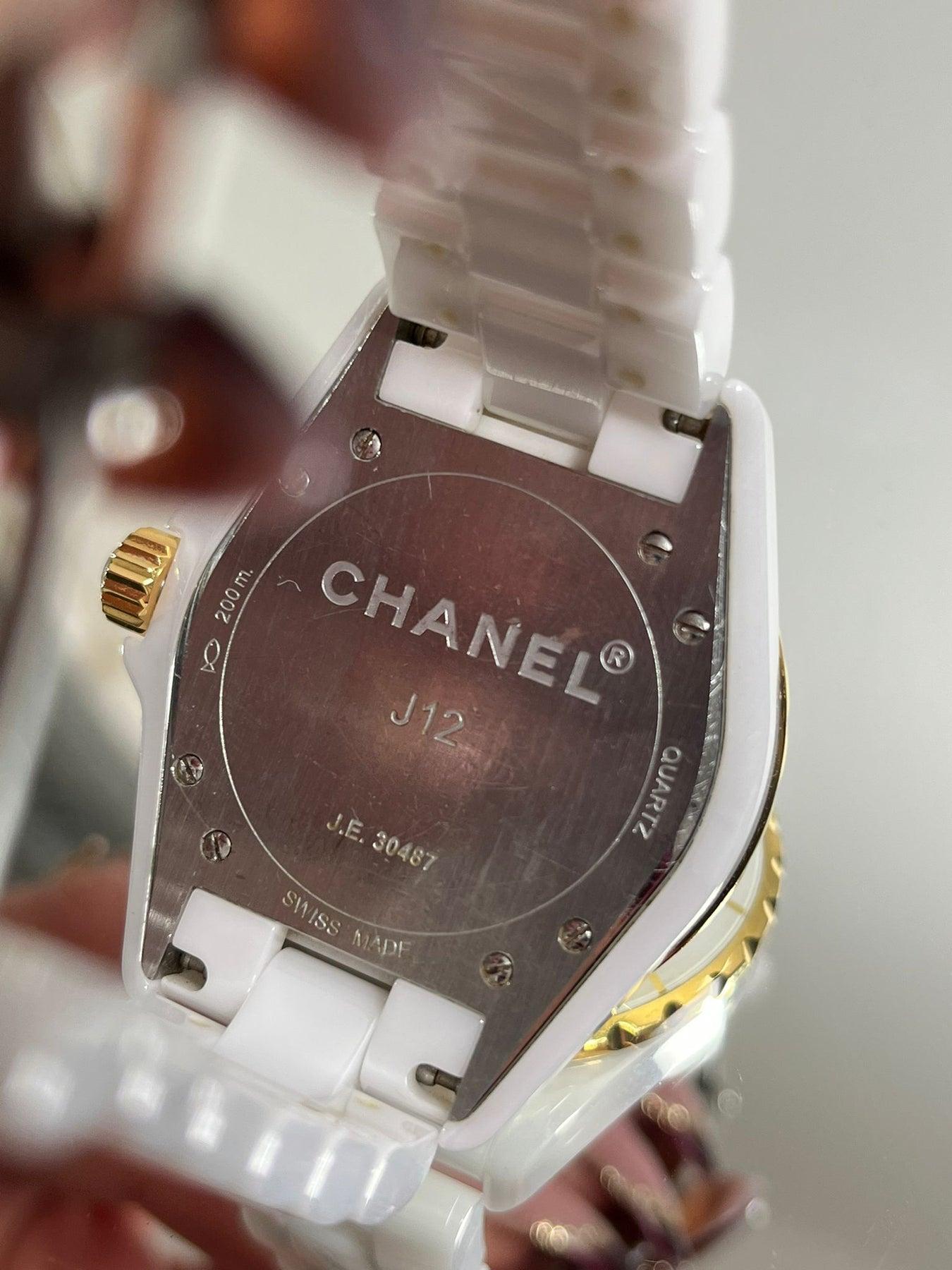 Chanel J12 Watch 18k Rose Gold, Diamond & Ceramic In Excellent Condition In London, GB