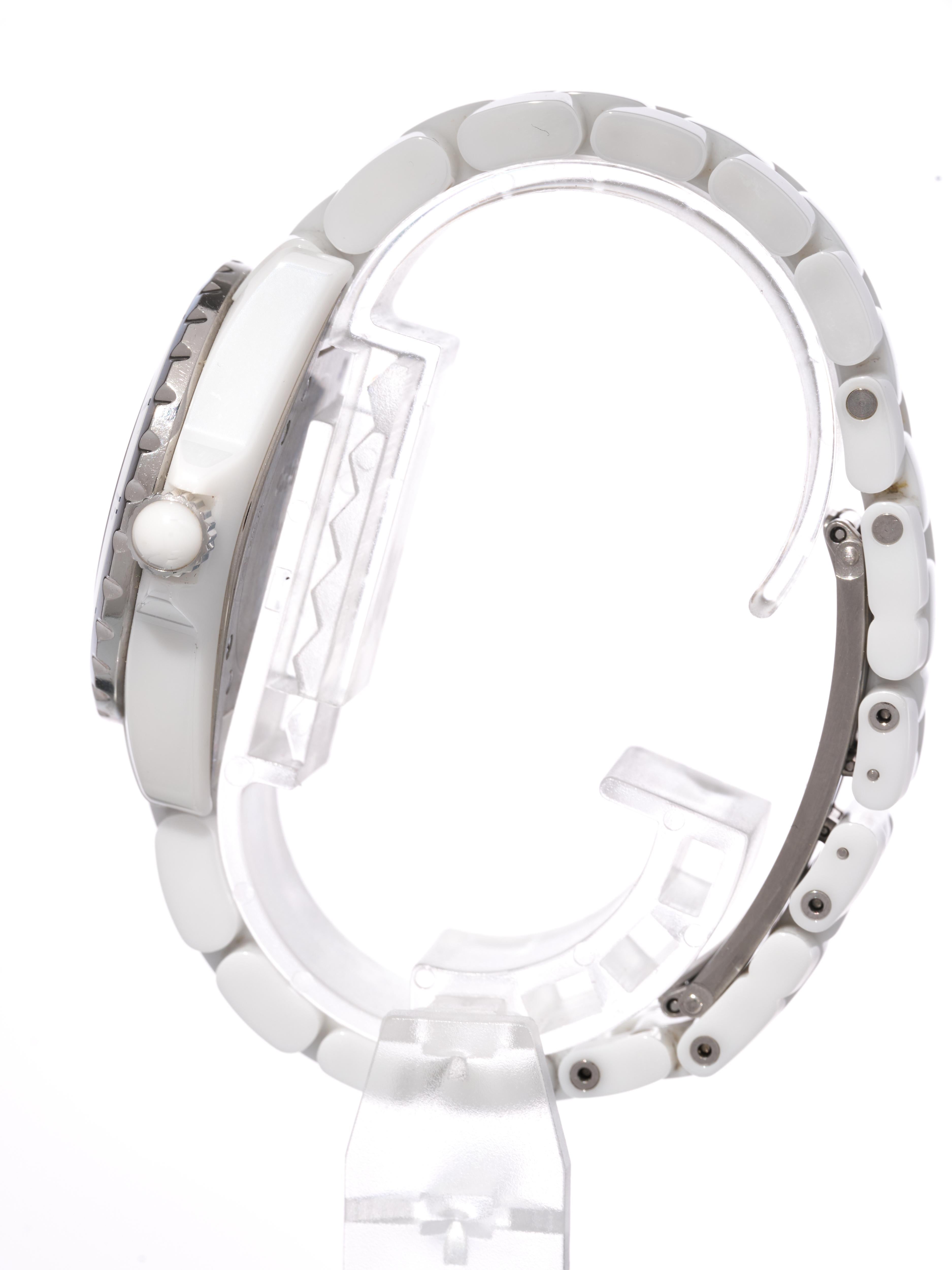 Chanel J12 White Ceramic 33mm Quartz Ladies Watch Boxed H0968 3