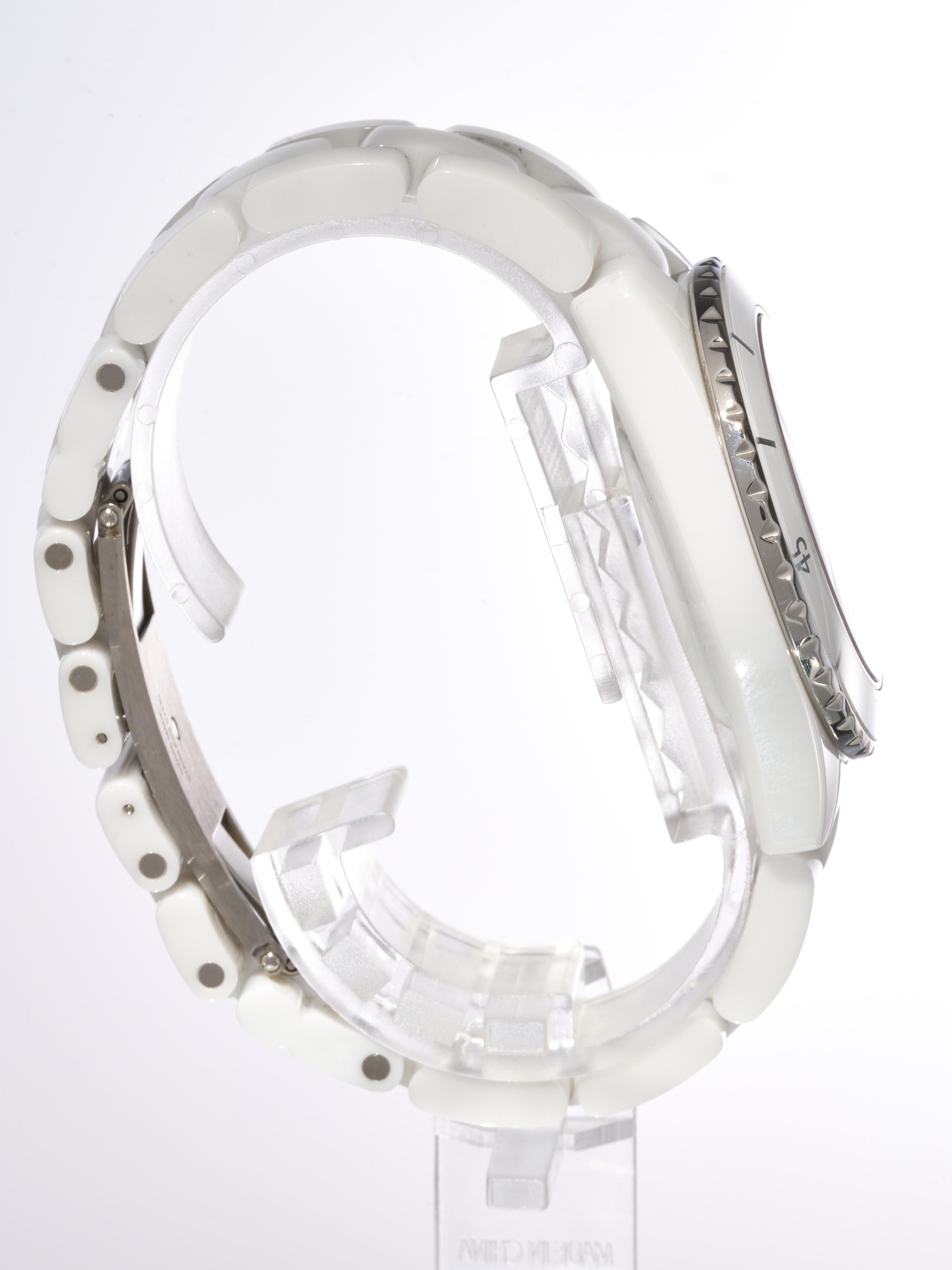 Art Deco Chanel J12 White Ceramic 38mm H5700 Calibre 12.1 Automatic RRP £6900 For Sale