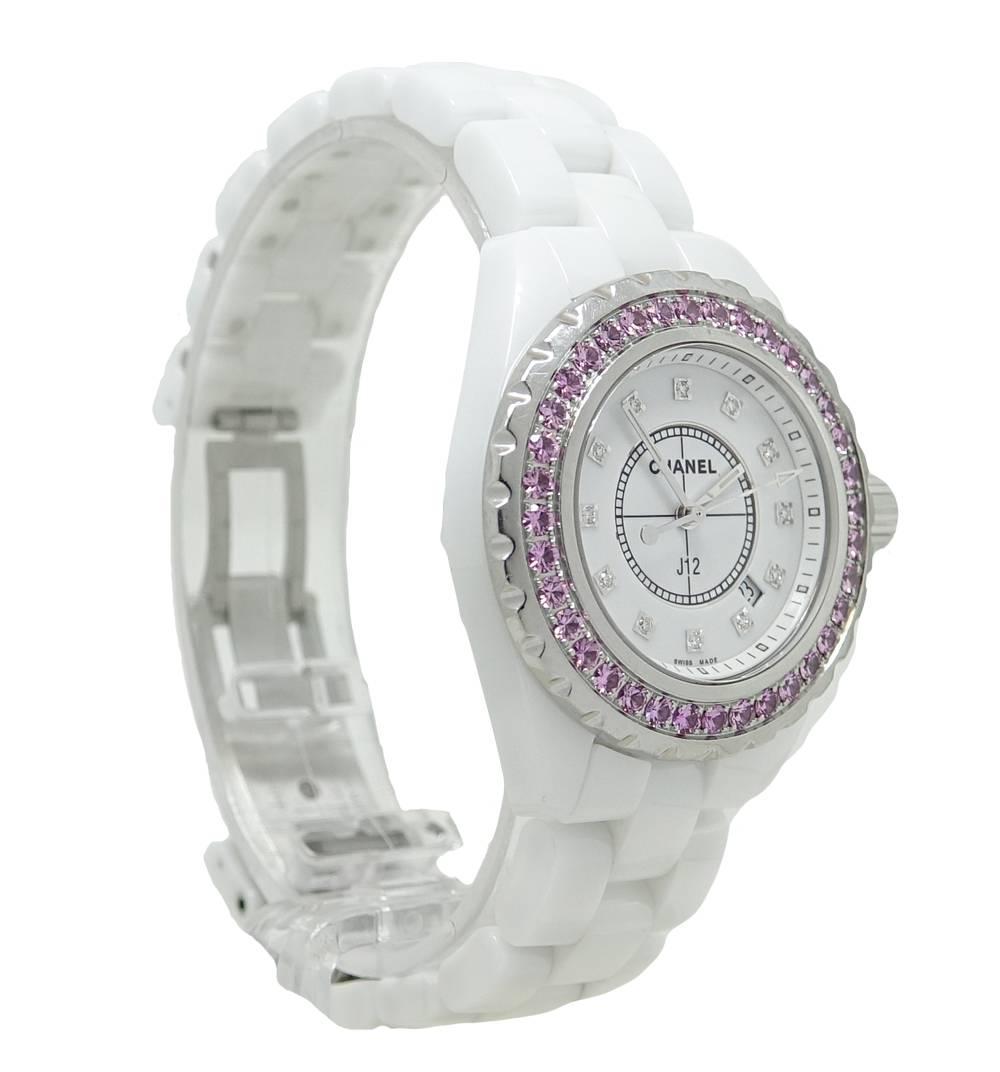 chanel j12 pink sapphire watch