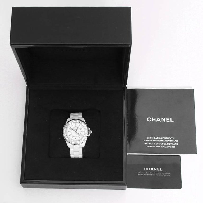 J12 Automatic White Ceramic Black Numerals White Dial