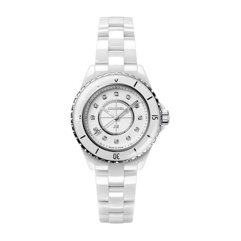 Chanel J12 Montre en céramique blanche pour femme H5703