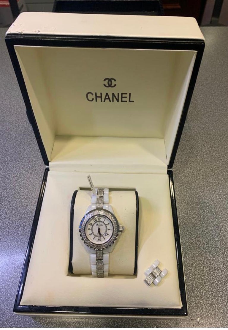 Men's Chanel J12 White Ceramic Lady Diamonds Watch