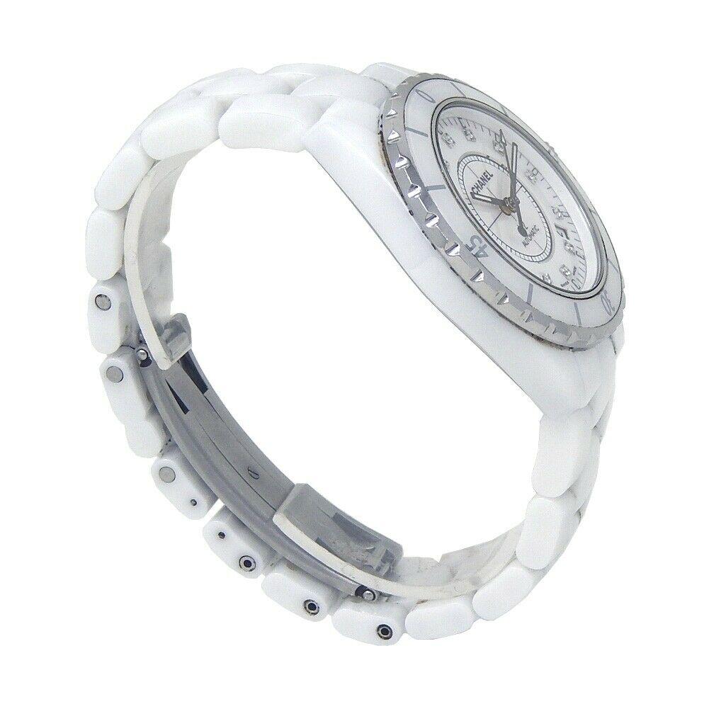 Chanel J12 White Ceramic Watch Automatic H1629 In Excellent Condition For Sale In New York, NY