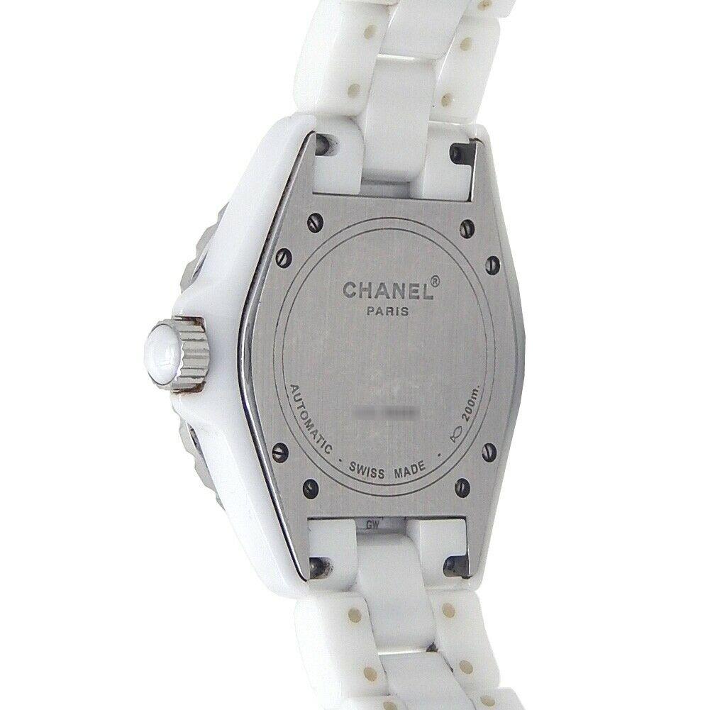 Women's Chanel J12 White Ceramic Watch Automatic H1629 For Sale