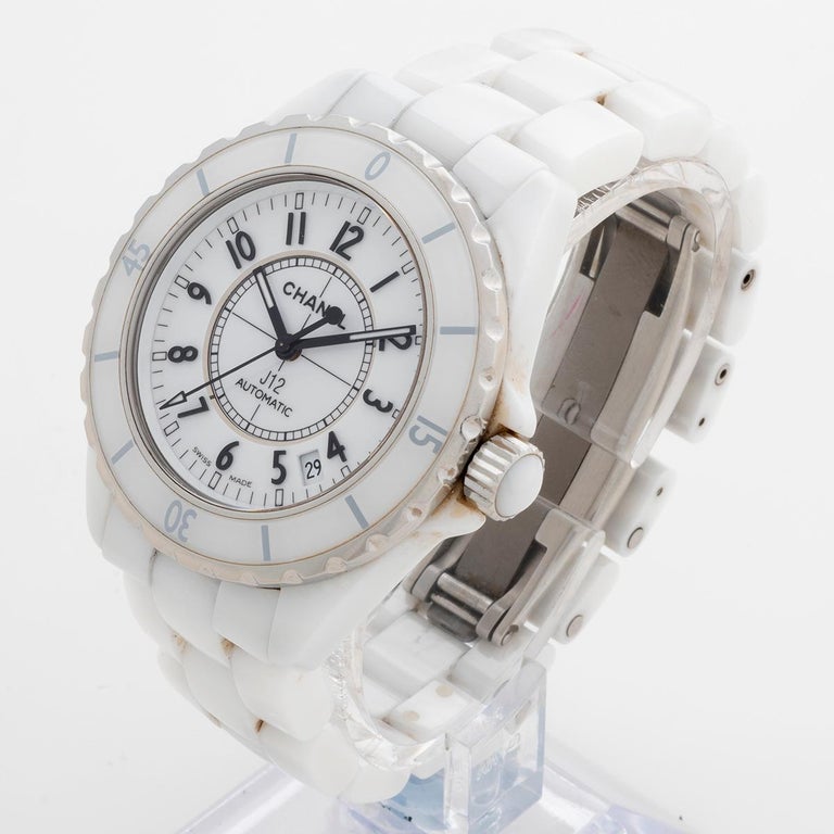 Chanel J12 White Automatic White Dial White Ceramic Watch H0970 – Watches  of America