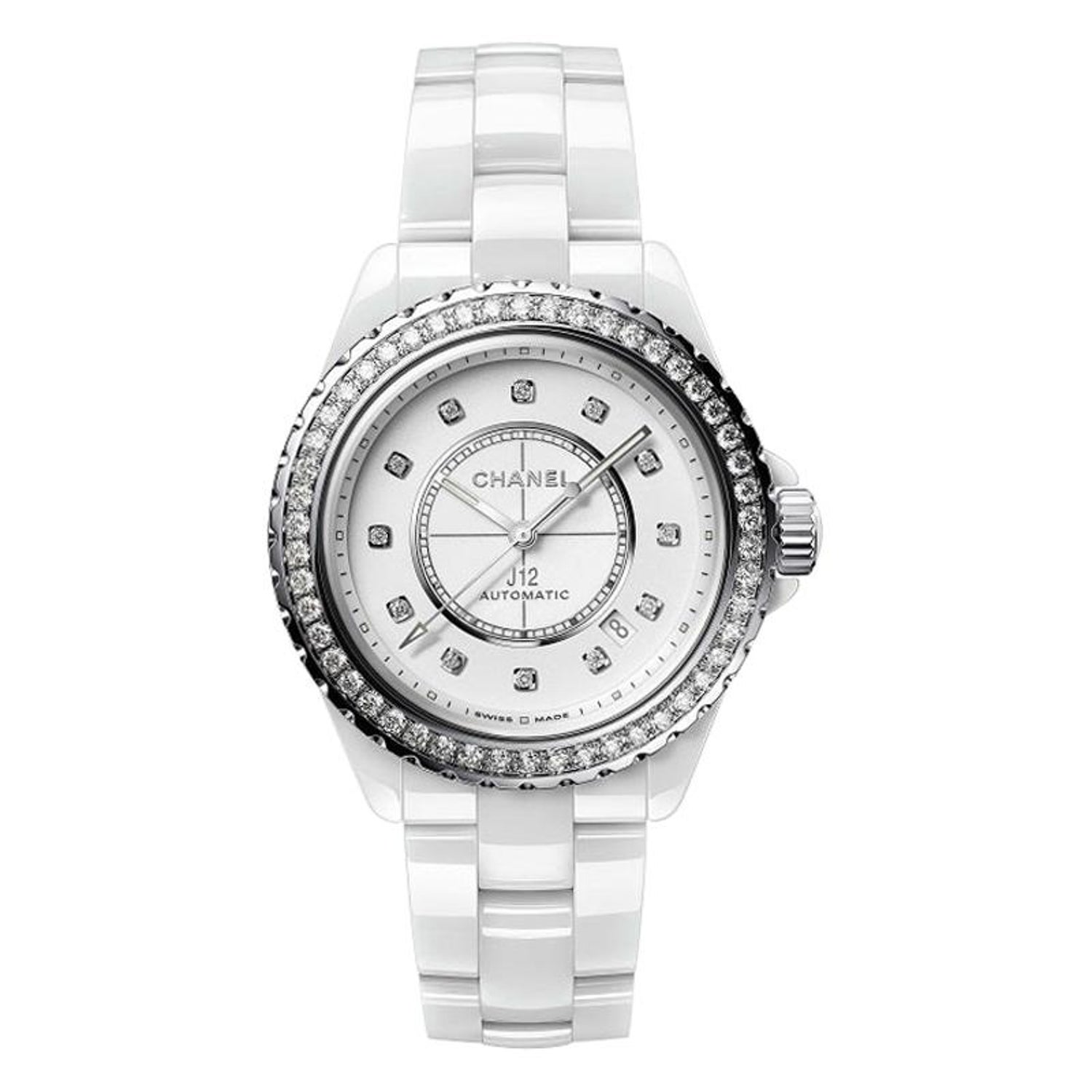 Authentic women's Chanel j12 ceramic watch purchased at the Paris  flagship store