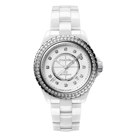 CHANEL J12 33mm H2422 8P Diamond Quartz White Shell Dial Ladies Watch  90193735