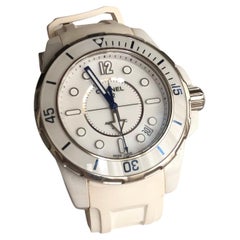 Chanel J12 White Marine Automatic, White Ceramic Case and Rubber Bracelet Watch