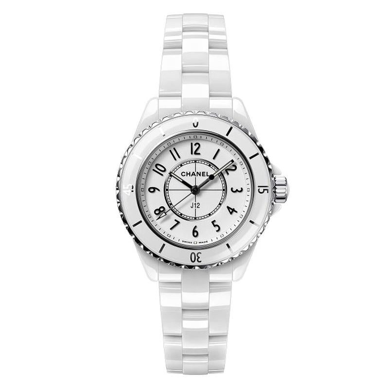 Chanel J12 White Quartz Movement Ladies Watch H5698 at 1stDibs  chanel zg  58096, chanel watches zg 58096, chanel j12 watch zg 58096