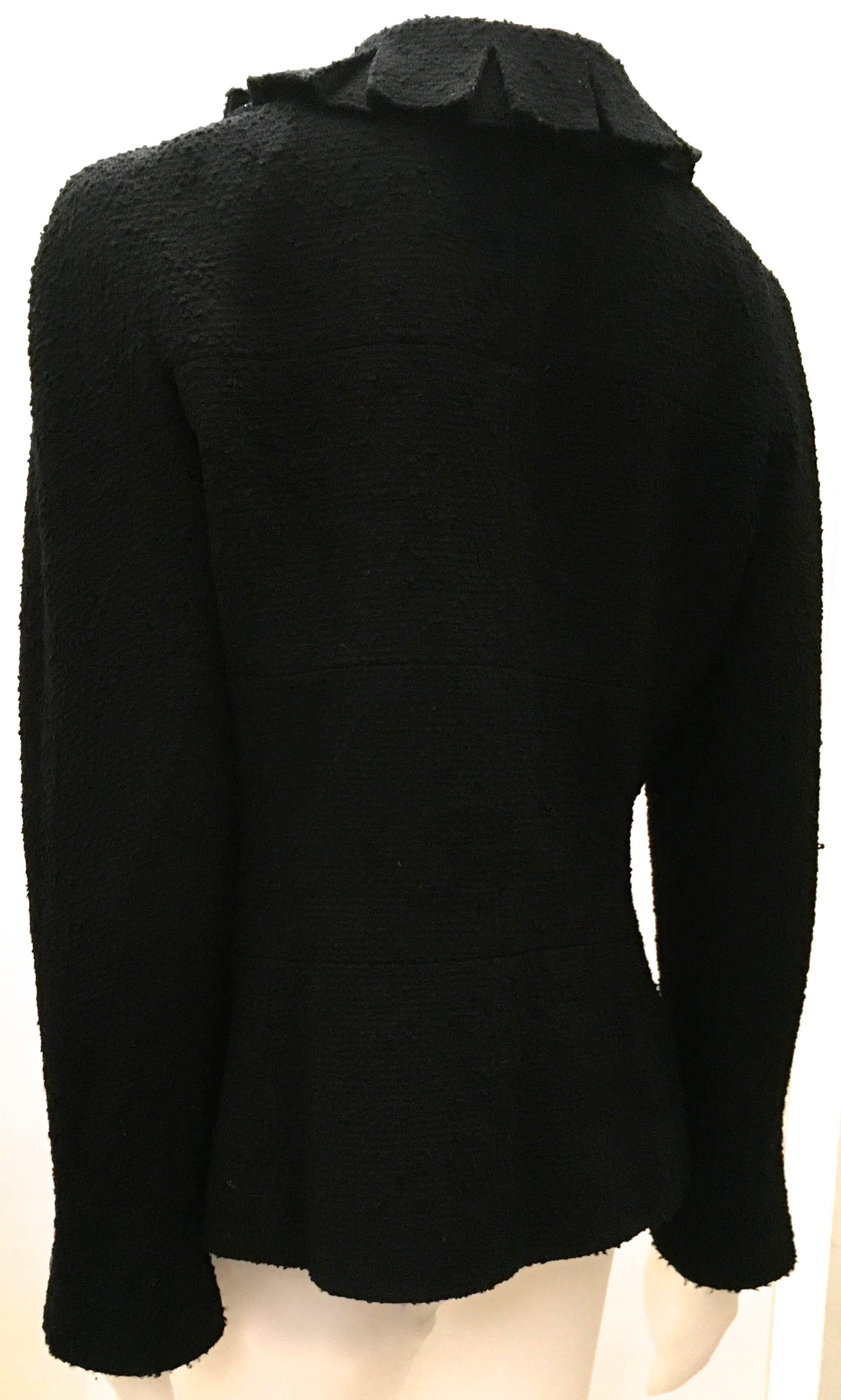 Chanel Black Boucle Jacket For Sale 1