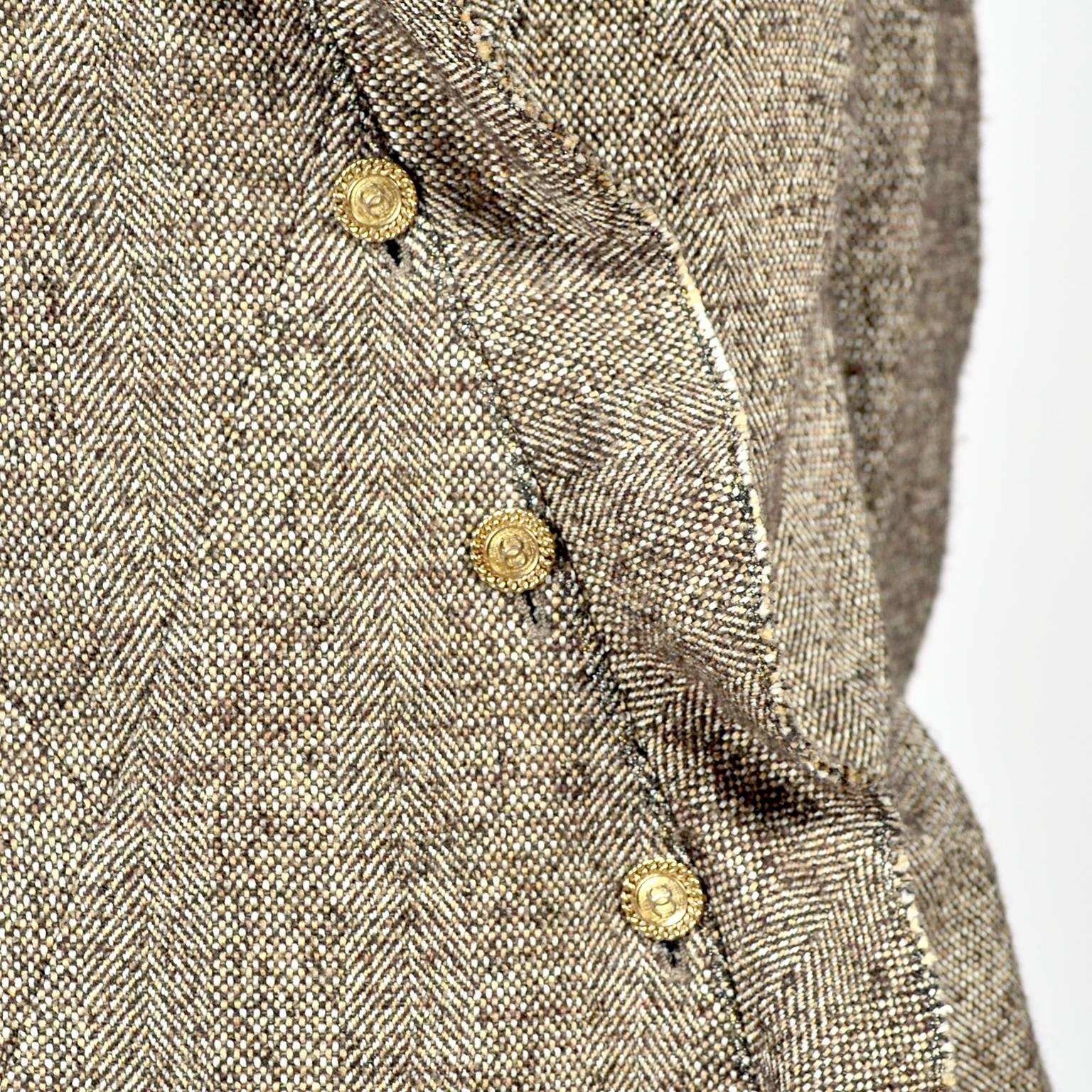 Chanel Jacket & Pants Suit From Autumn 2005 in Silk Alpaca Wool Blend w Ruffles 1