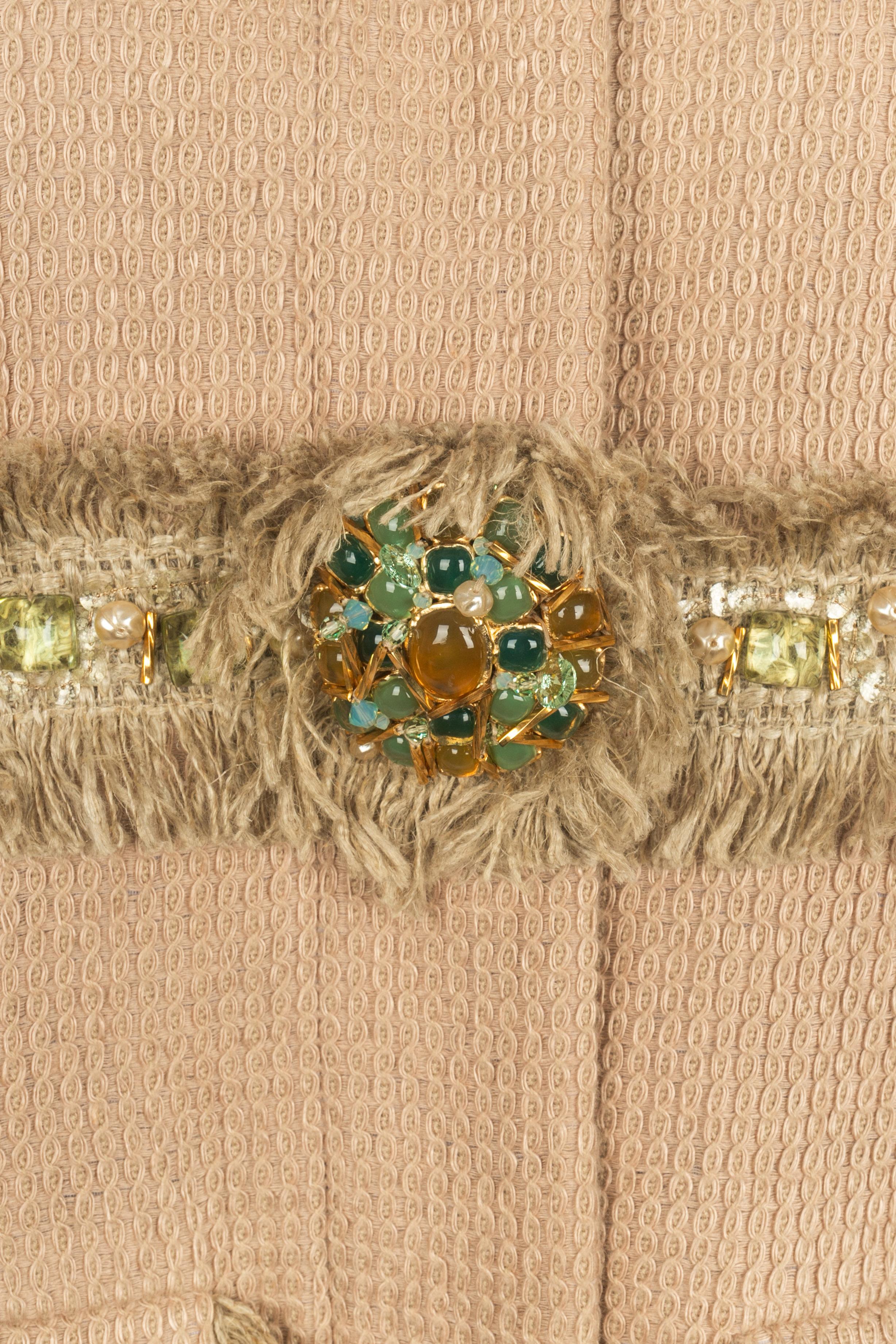 Beige Veste Chanel 2018 Resort en vente