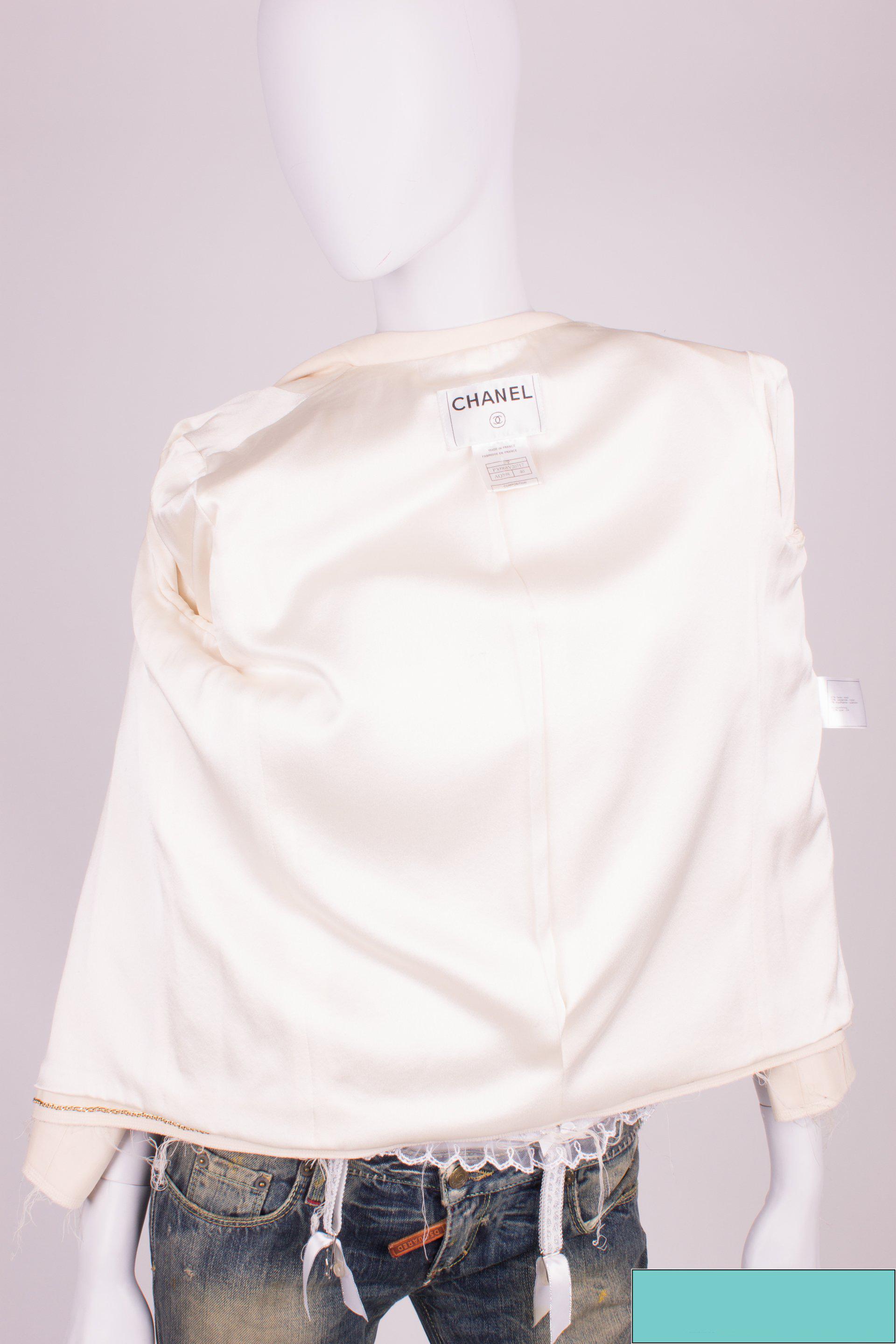 Chanel Jacket - beige/silver  For Sale 1