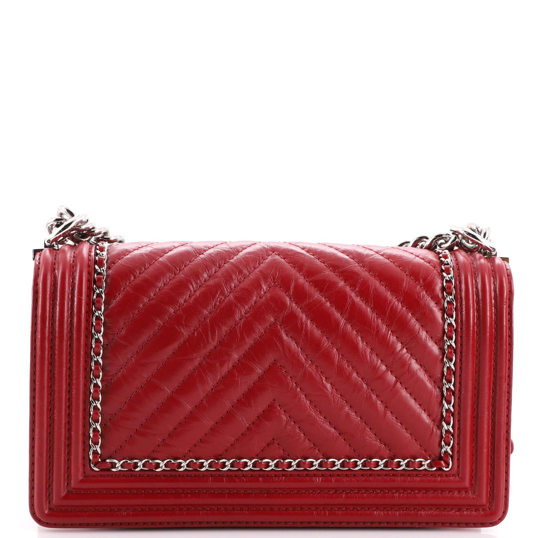 Women's or Men's Chanel Jacket Boy Flap Bag Chevron Calfskin Old Medium