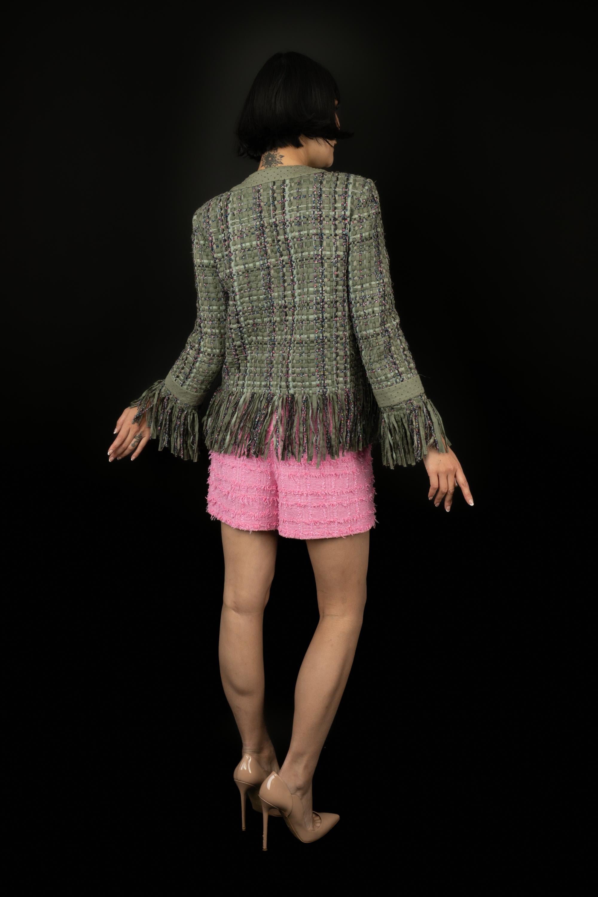 Grigio Giacca Chanel Coco Chanel Resort 2017 in vendita