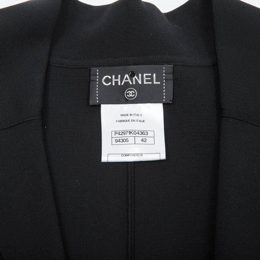 CHANEL Jacket in Black Stretch Size 42FR 1