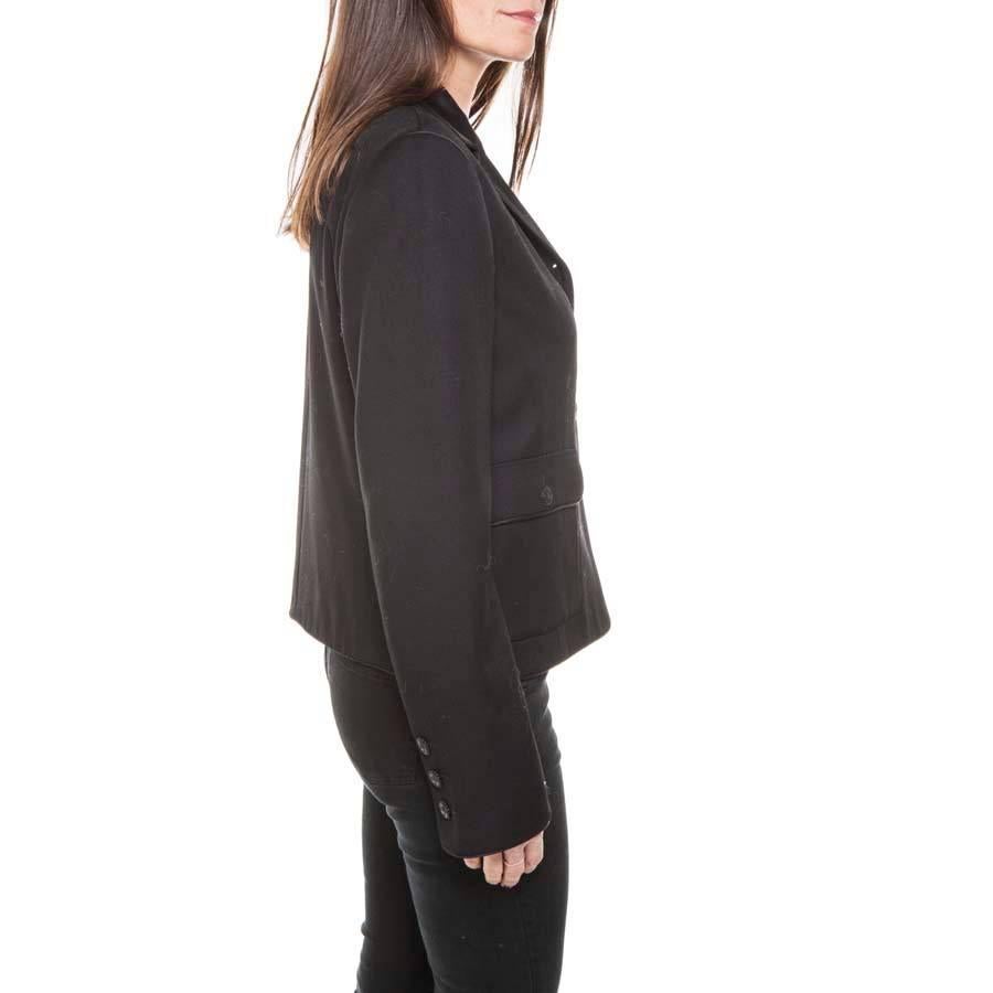 Women's CHANEL Jacket in Black Wool Size 40FR