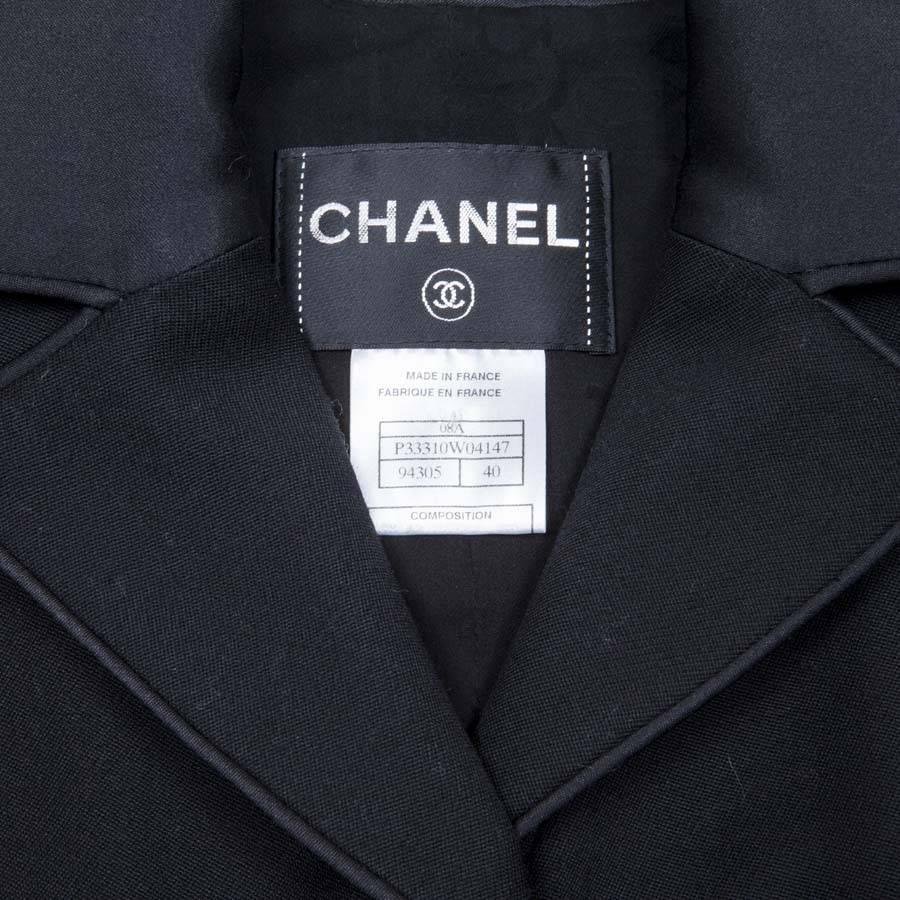 CHANEL Jacket in Black Wool Size 40FR 5