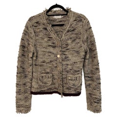 CHANEL Jacket in Gray Wool Size 42fr