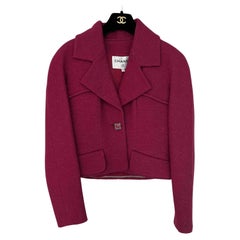 CHANEL Jacket in Raspberry Wool Size 34fr