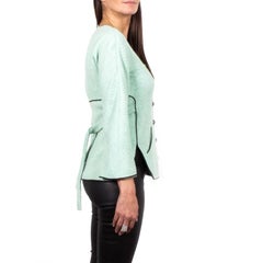 CHANEL Jacket 'Les Fonds Marins' in Green Cotton Tweed Size 36FR