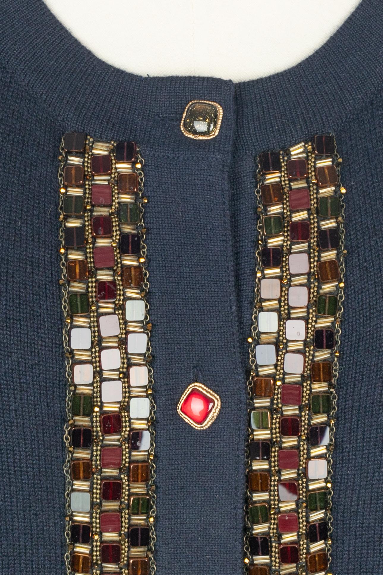 Noir Chanel jacket 'Paris-Byzance' Pre-Fall 2011 en vente