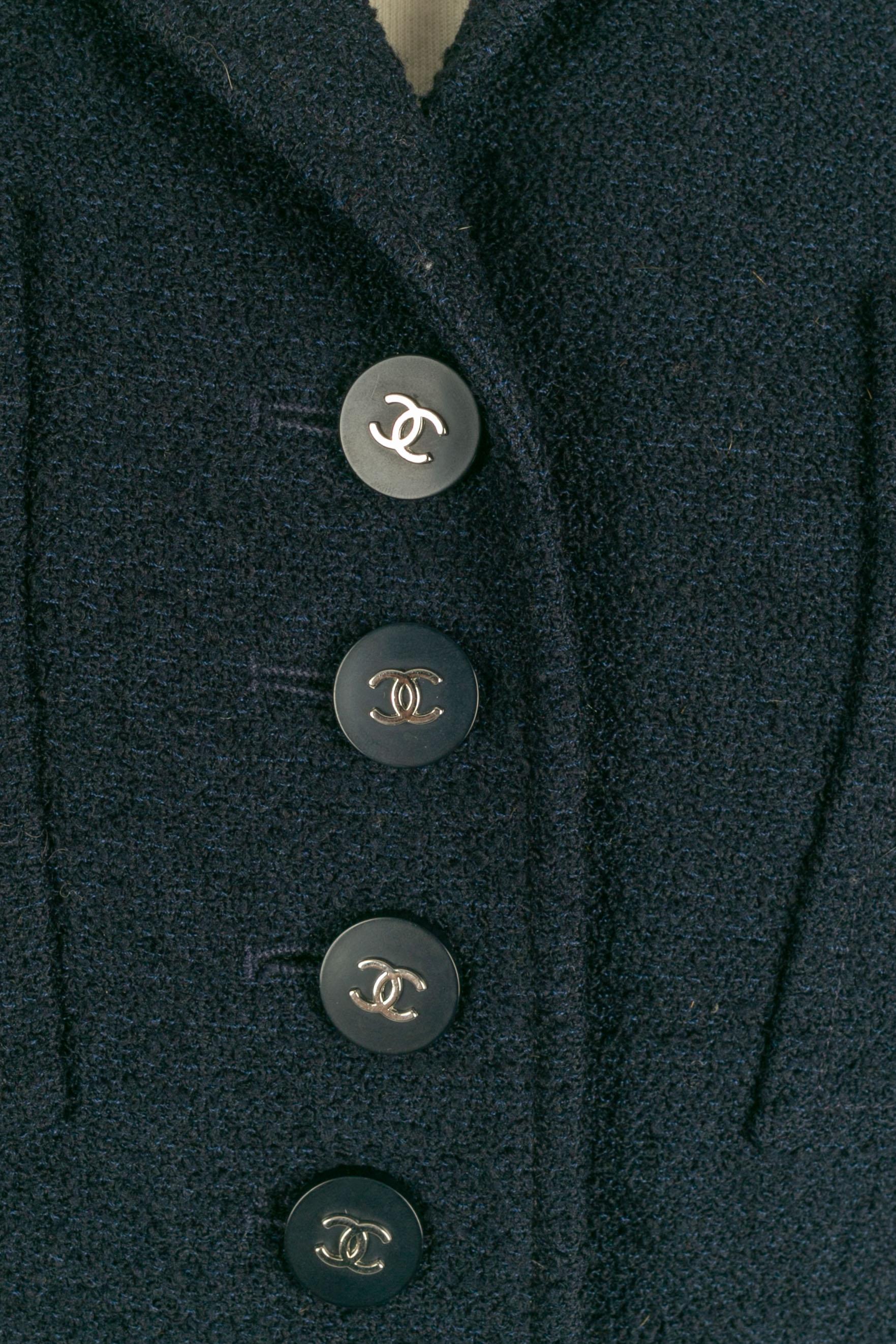 Noir Veste Chanel d'été 1996 en vente