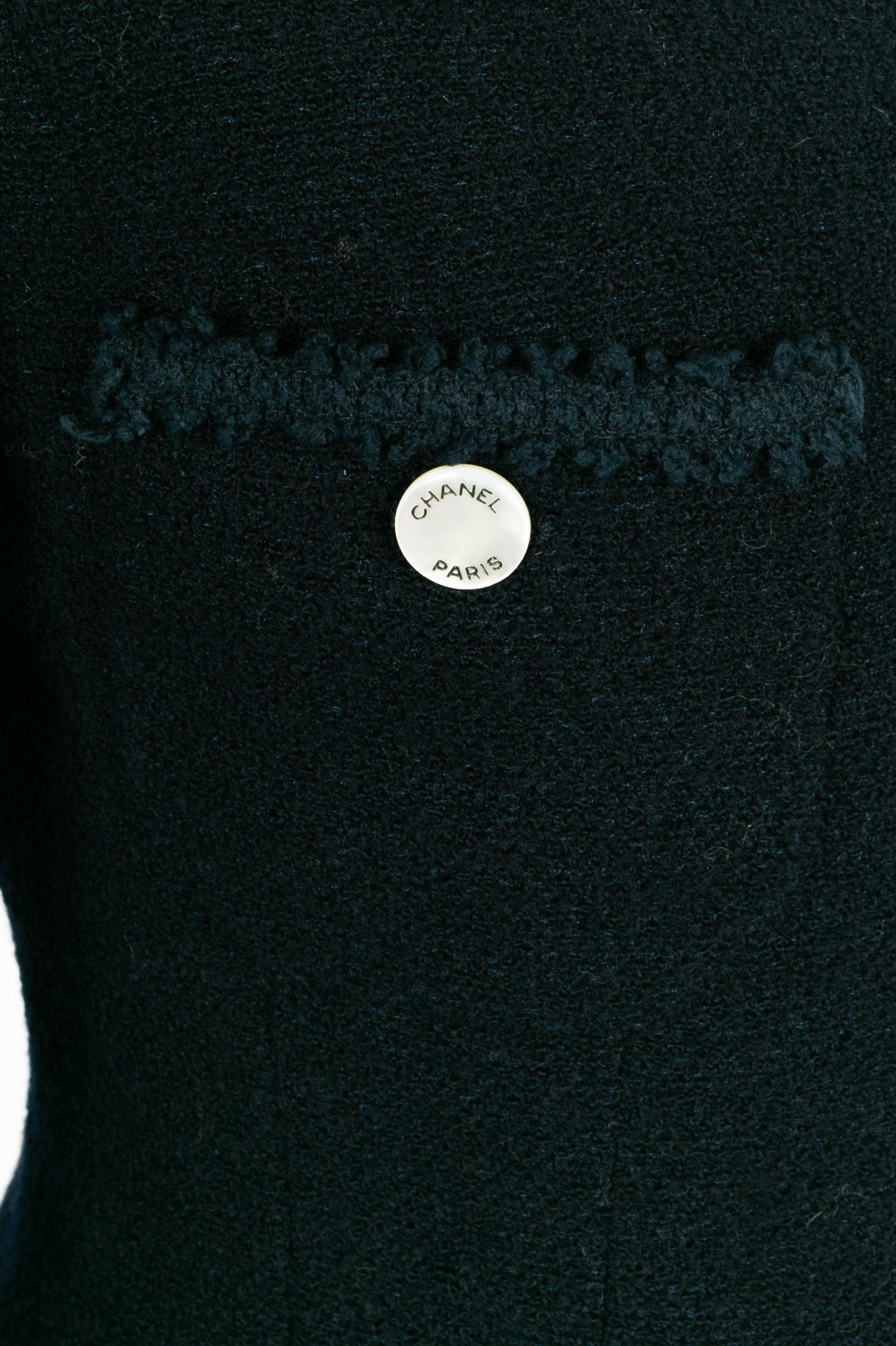 Black Chanel jacket Summer 1997 For Sale