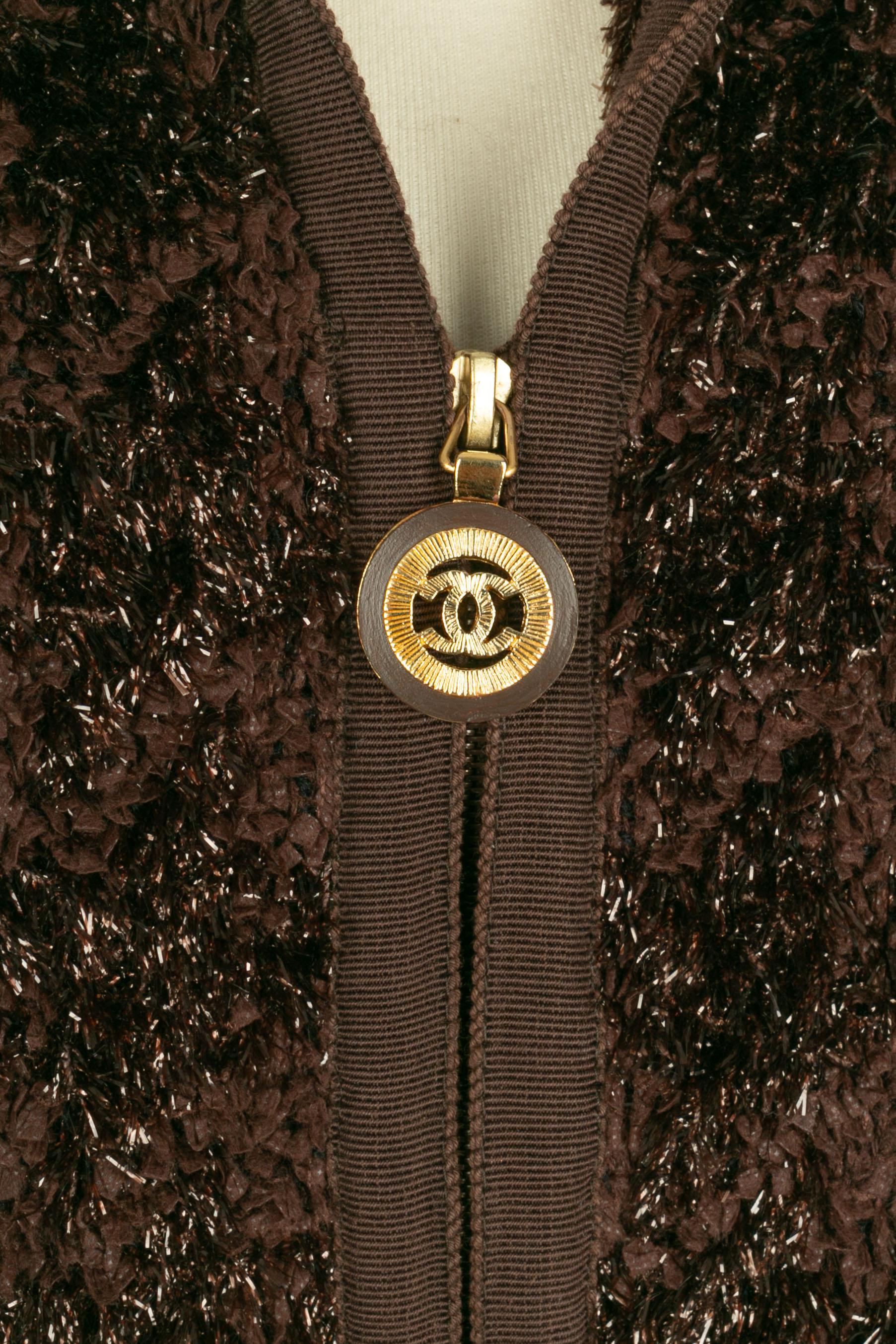 Black Chanel jacket Winter 1991 For Sale