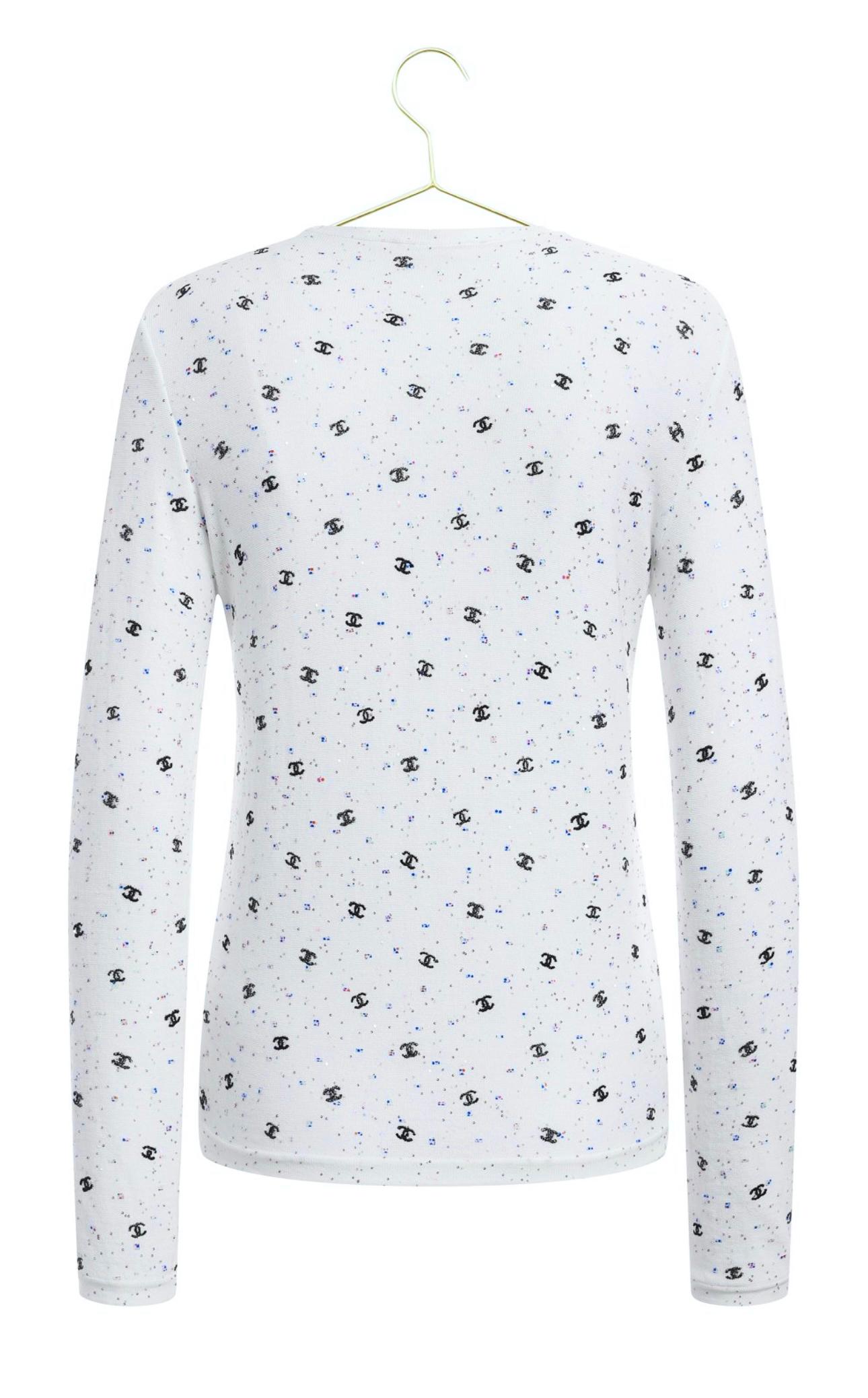 Chanel Jennie Kim Style CC Logo Glitter Jumper 5
