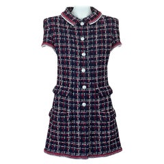 Robe Chanel Jennie Kim style à carreaux en tweed 34 FR
