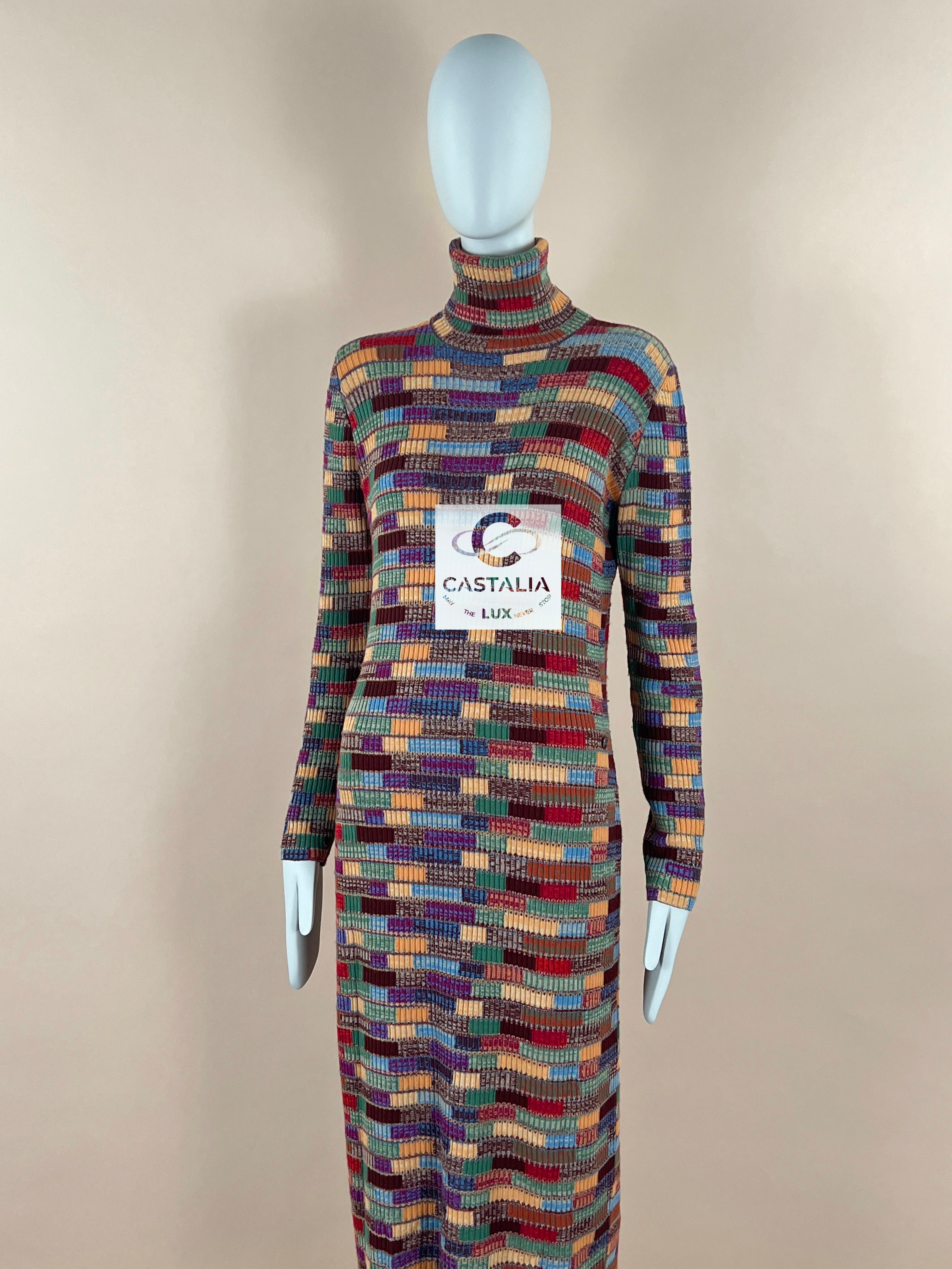 Chanel Jennifer Lopez Style Runway Cashmere Maxi Dress 38 FR For Sale 2