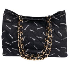 Vintage Chanel Jersey Tote Bag