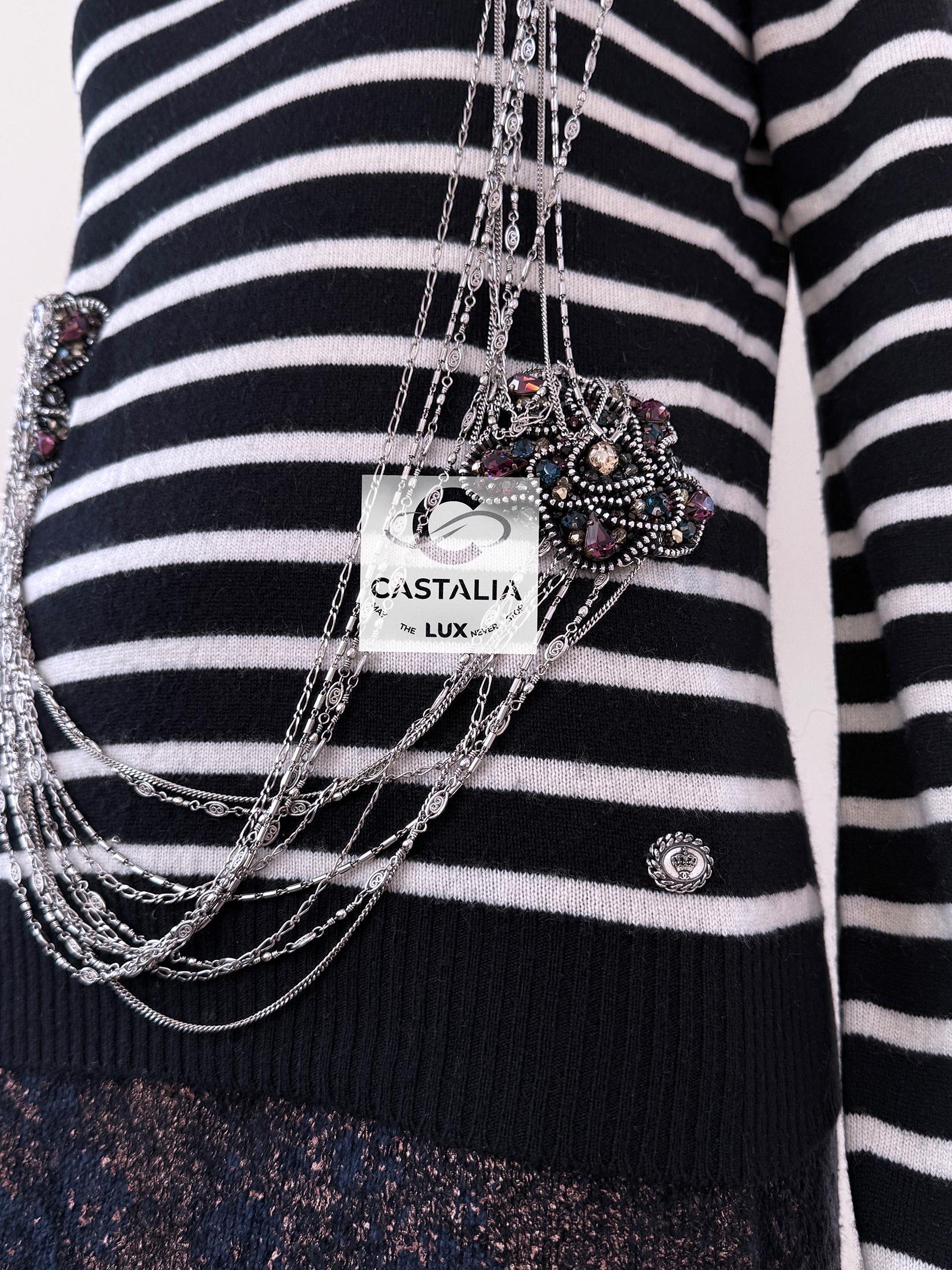 Chanel Jewel and Chains Embellished Jumper For Sale 5