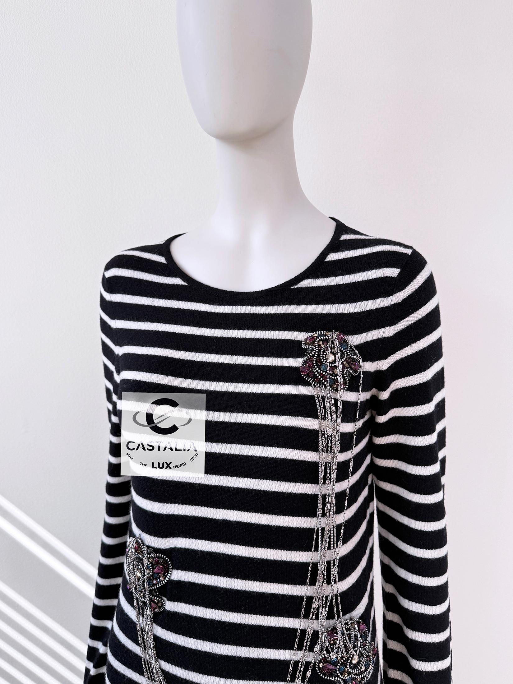 Chanel Jewel and Chains Embellished Jumper For Sale 9