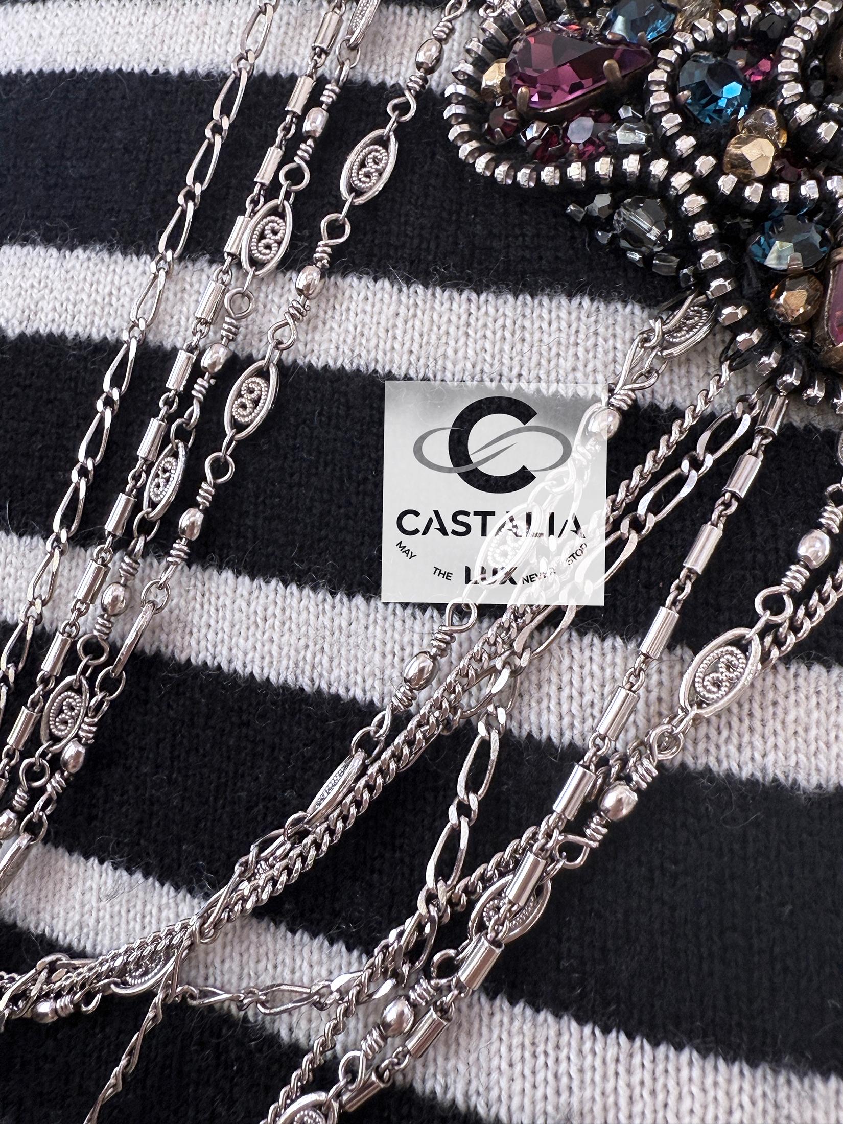 Chanel Jewel and Chains Embellished Jumper For Sale 10