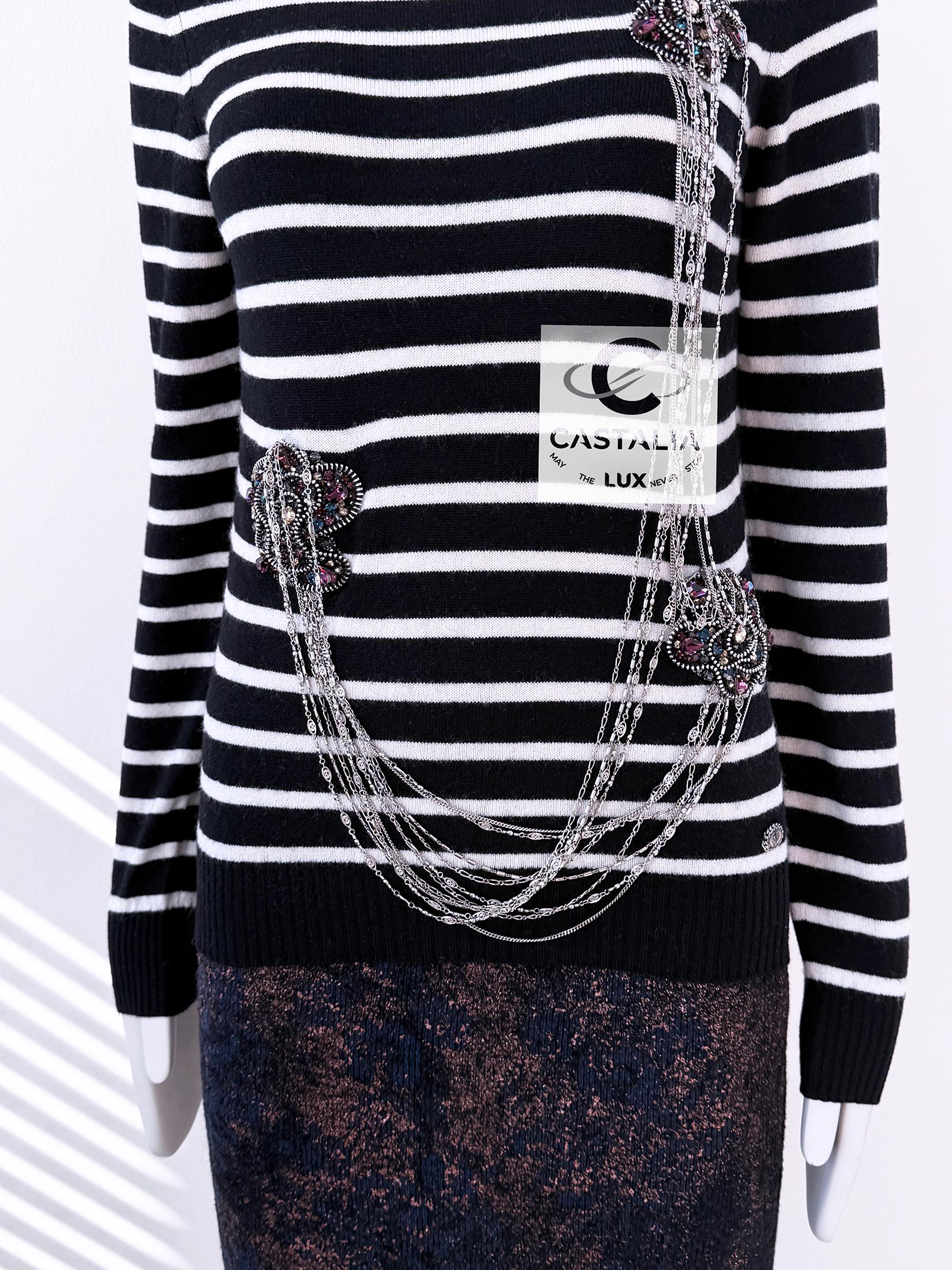Chanel Jewel and Chains Embellished Jumper For Sale 12