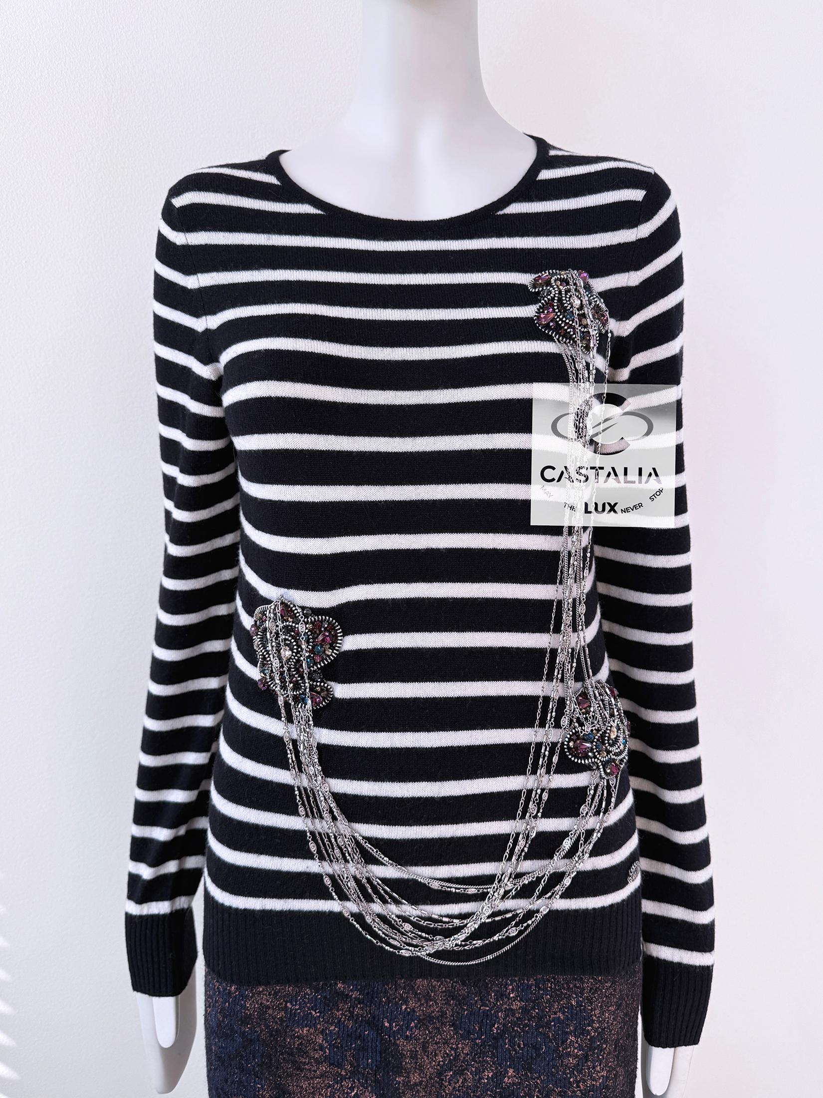 Chanel Jewel and Chains Embellished Jumper For Sale 1