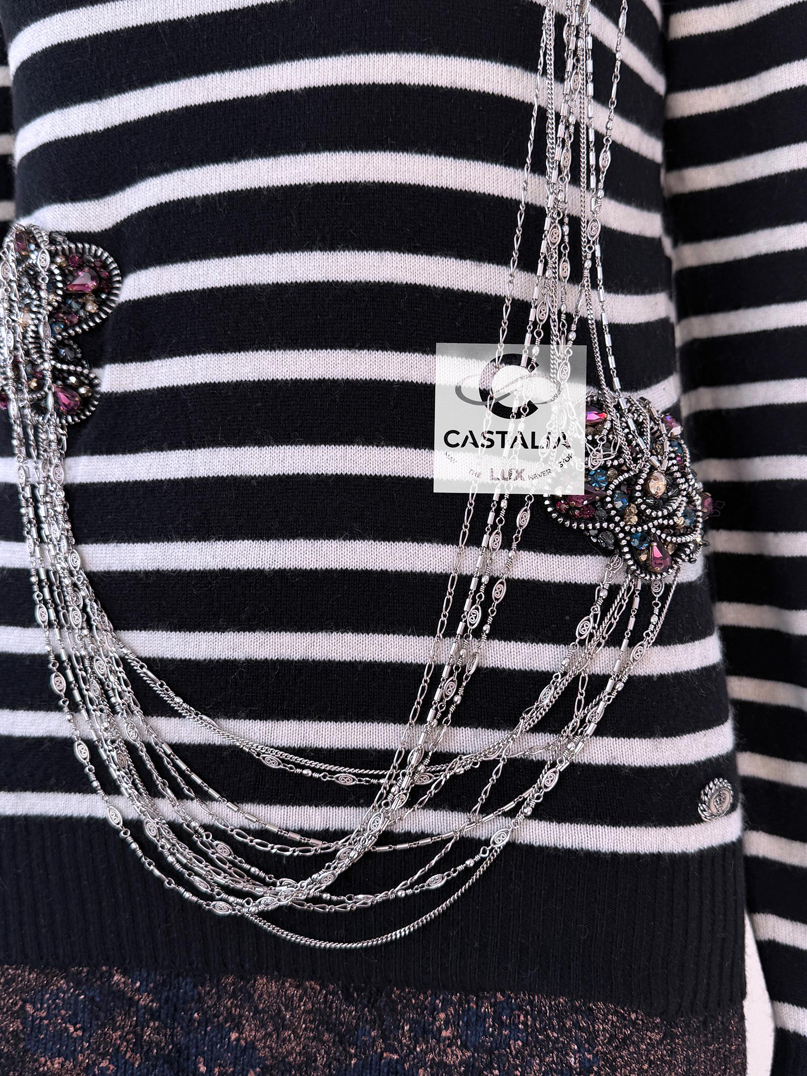 Chanel Jewel and Chains Embellished Jumper For Sale 3
