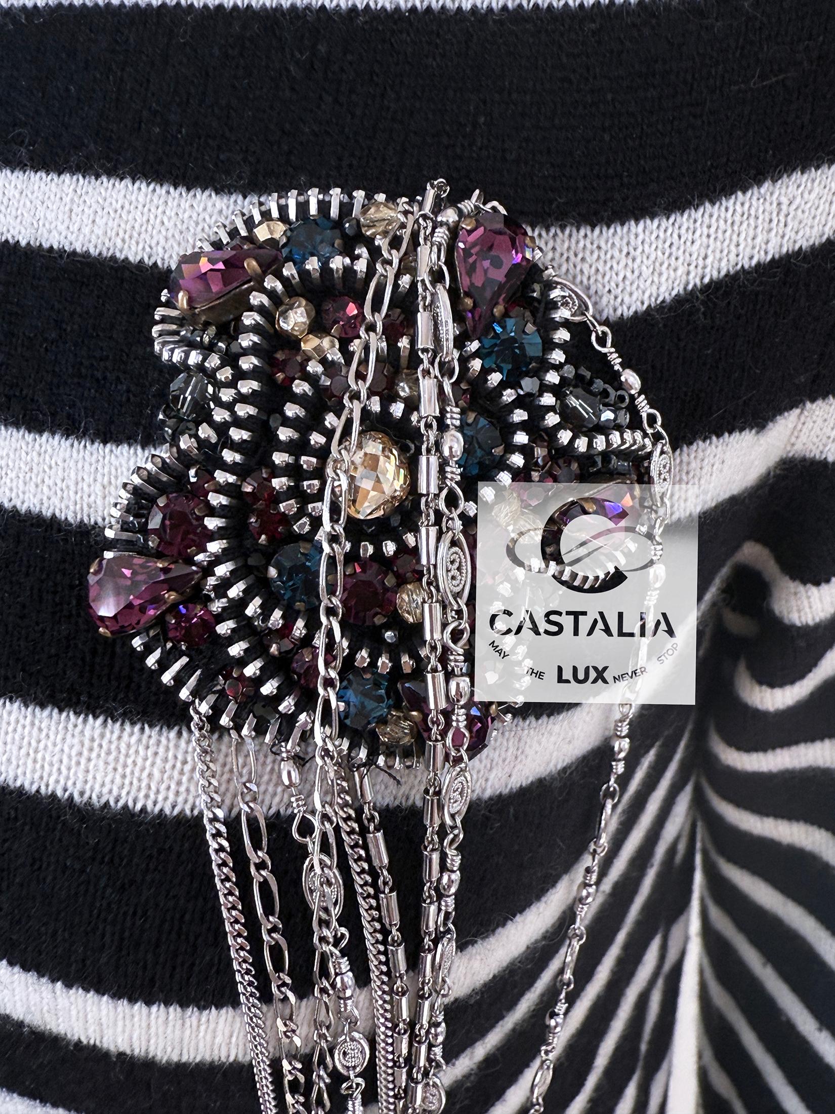 Chanel Jewel and Chains Embellished Jumper For Sale 4