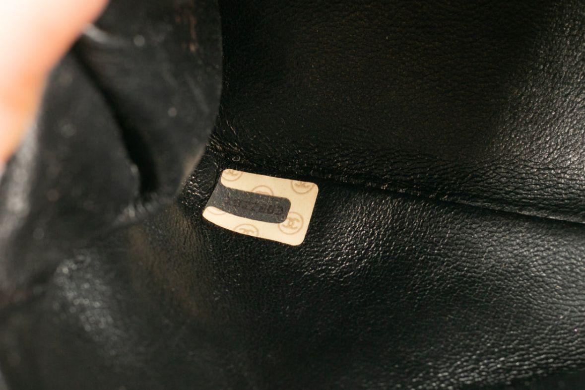 Chanel Juwelentasche aus schwarzem Samt, 1989 / 1991 im Angebot 2