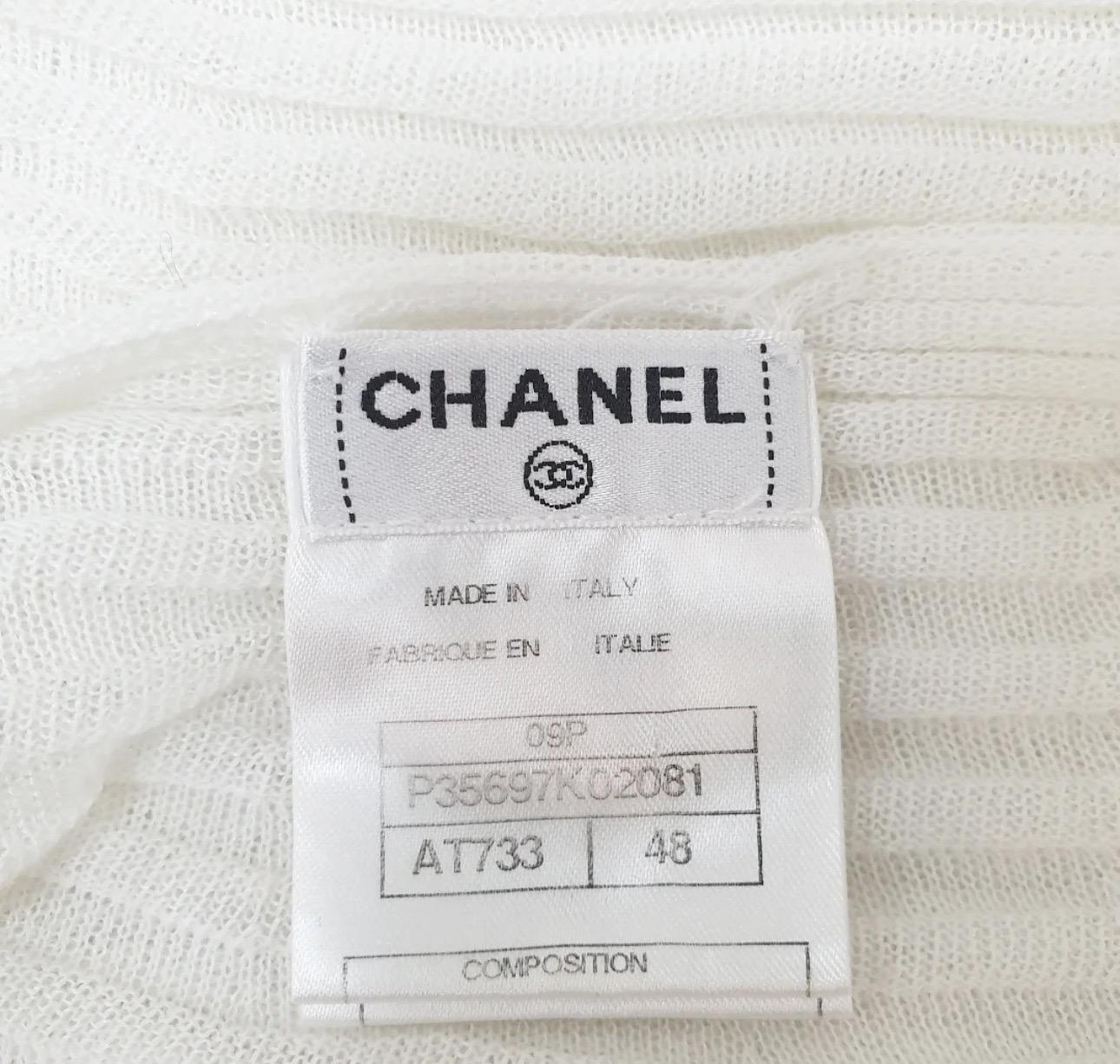 CHANEL Jewel Button Brooch Pin  Sweater Top Sz.48 For Sale 1
