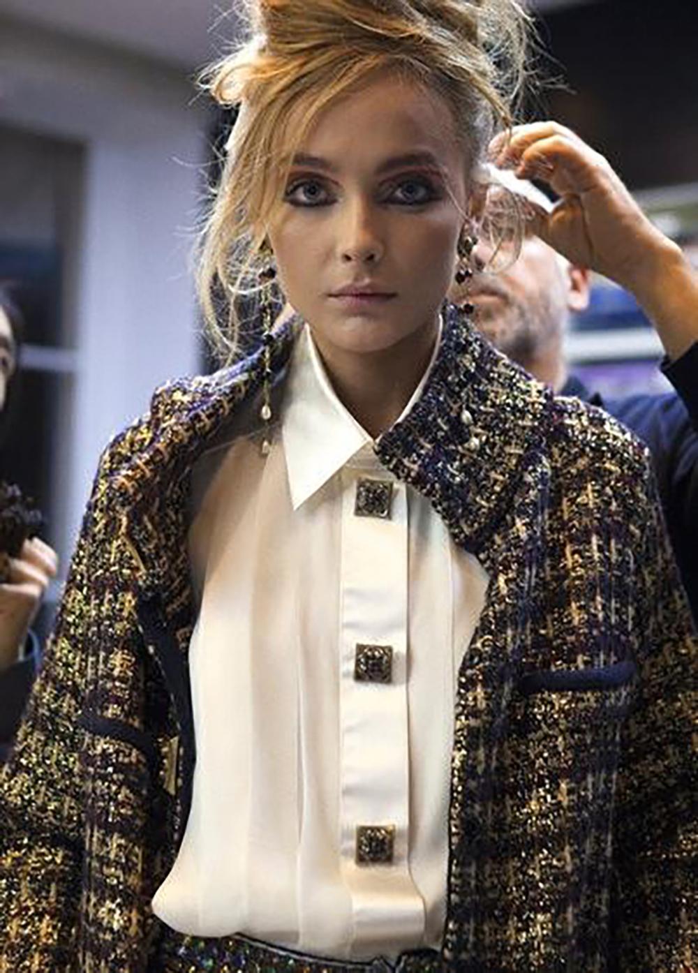 Women's or Men's Chanel Jewel CC Gripoix Buttons Byzance Dress