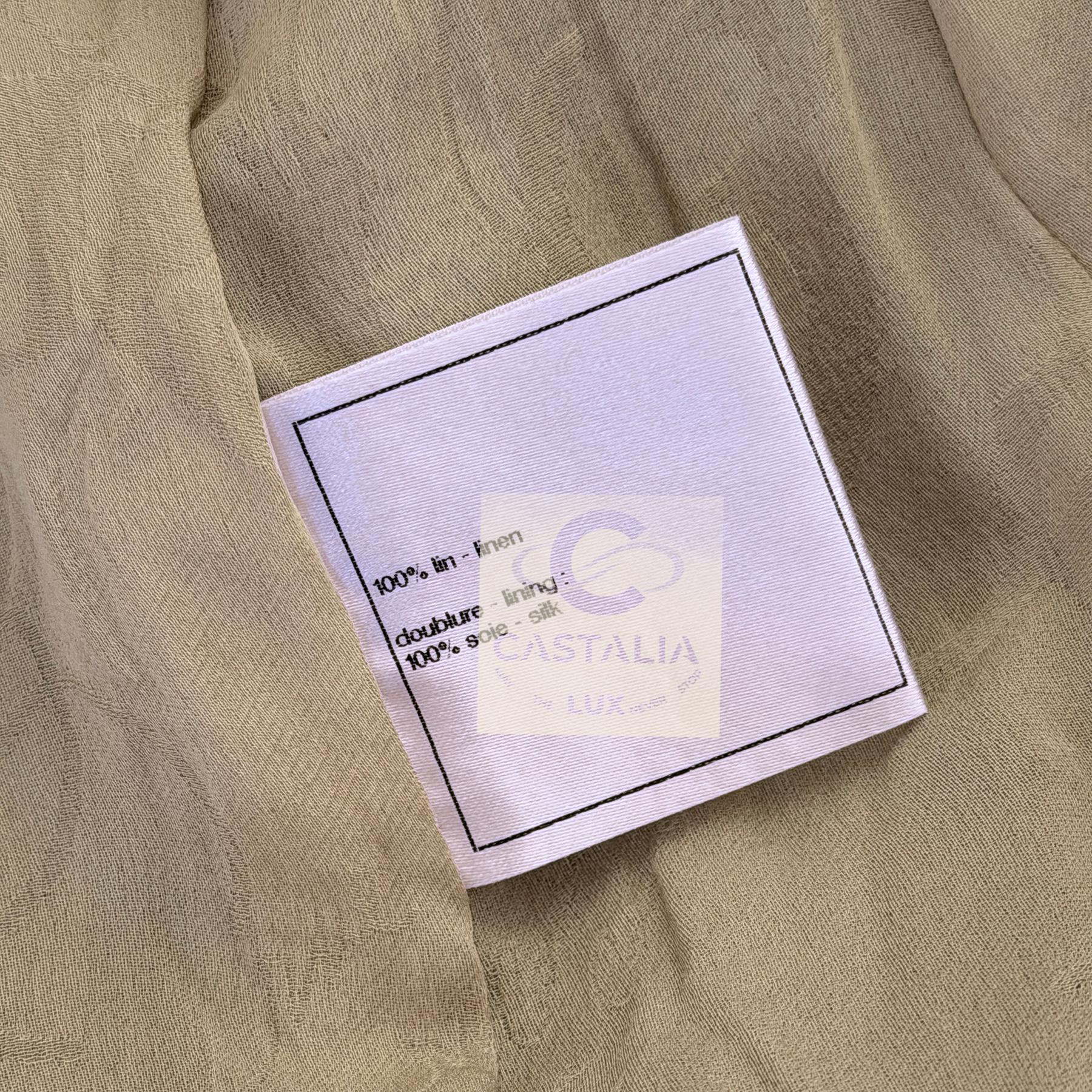 CHANEL Jewel Couture Stickerei Beige Leinenjacke 44 FR im Angebot 12